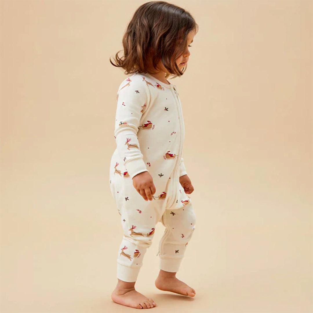  MORI Jolly Journey Two Way Zip-Up Sleepsuit - Tofu Christmas Print、mySite、merchandisen