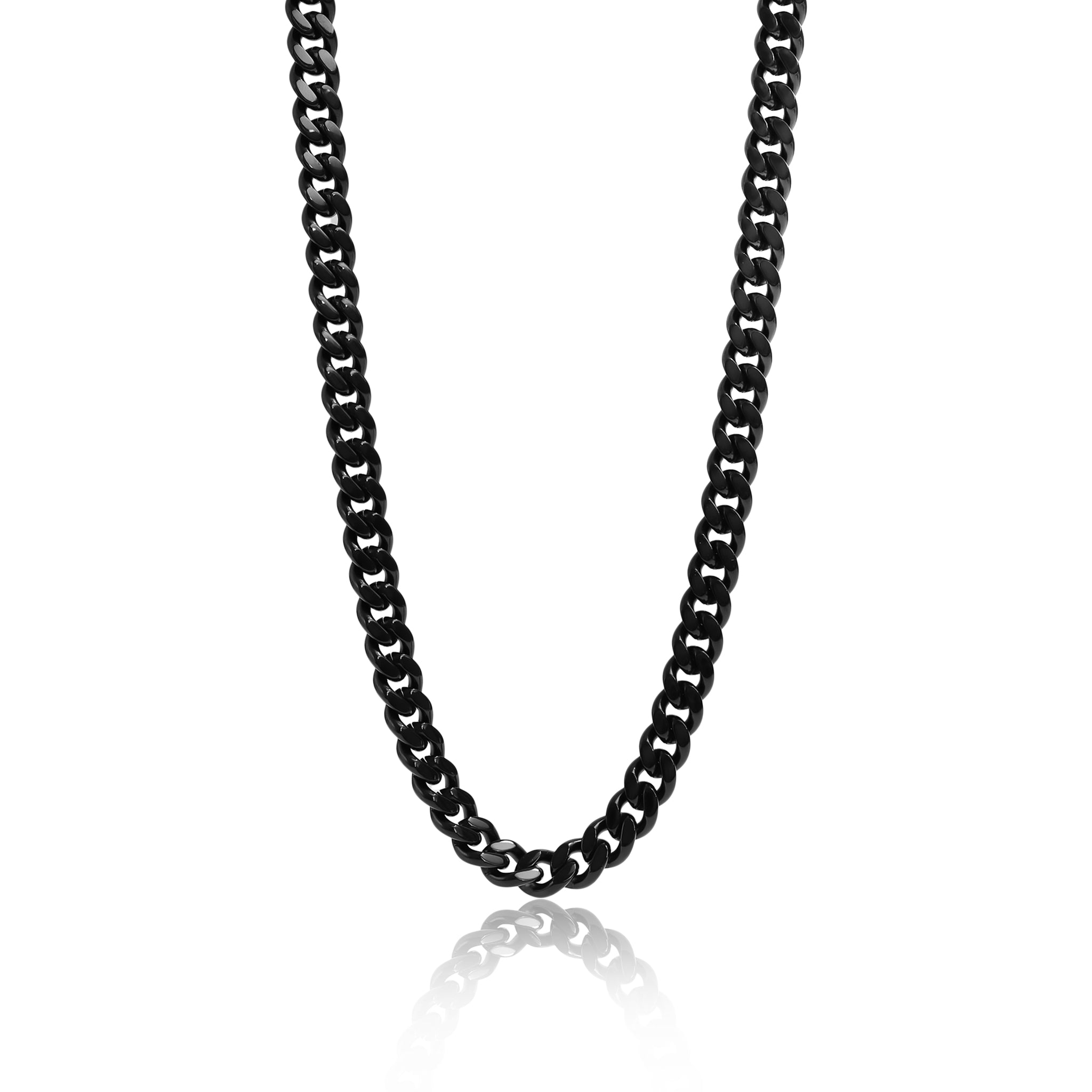 Stainless Steel Black Curb Chain Necklace / CHN7501、mySite、dreamappss