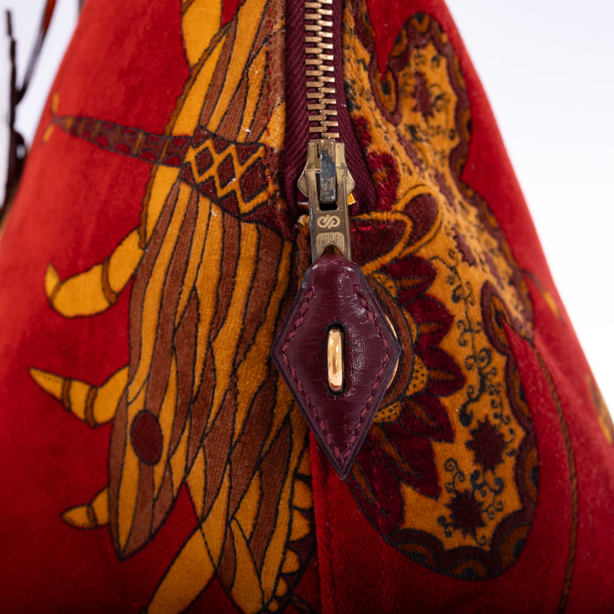 Vintage Hermès Bolide 45 SOIES VOLANTES Rouge H Box and Velvet Travel Bag、mySite、garminoutage.com