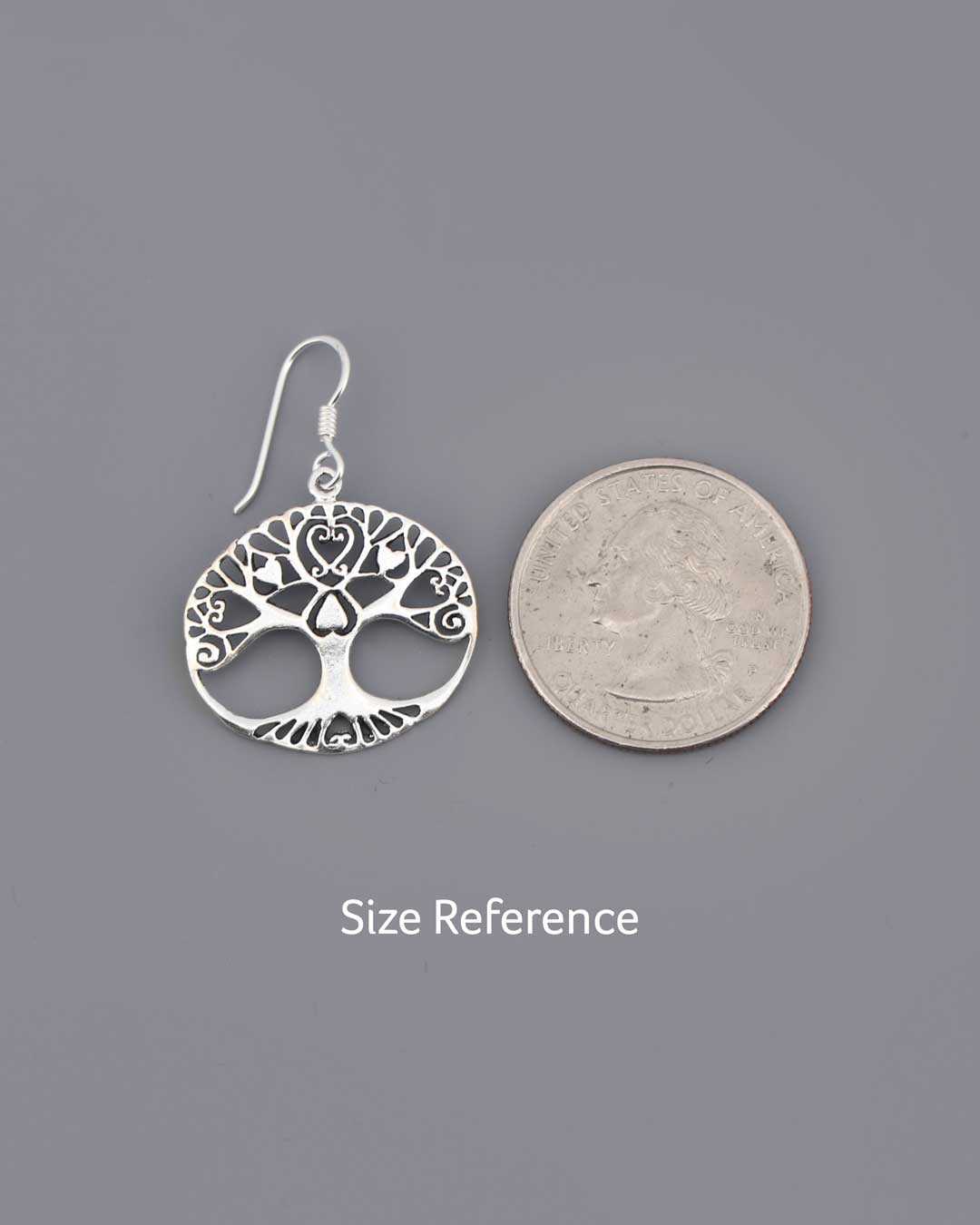 Tree of Life, Love, and Hearts Sterling Silver Earrings、mySite、topwebapps