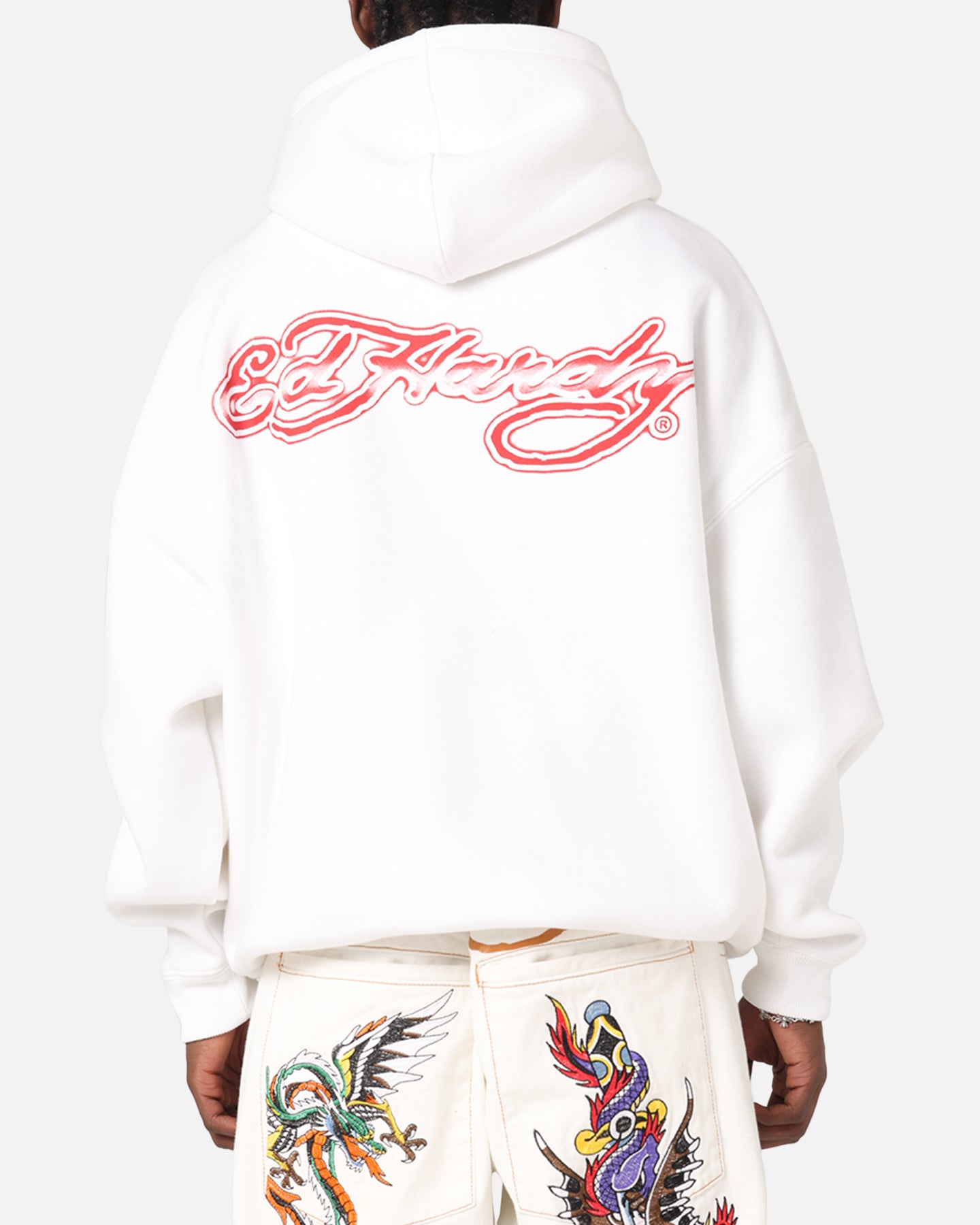 Ed Hardy Blue Dragon Hoodie White、mySite、zt4zffjzw