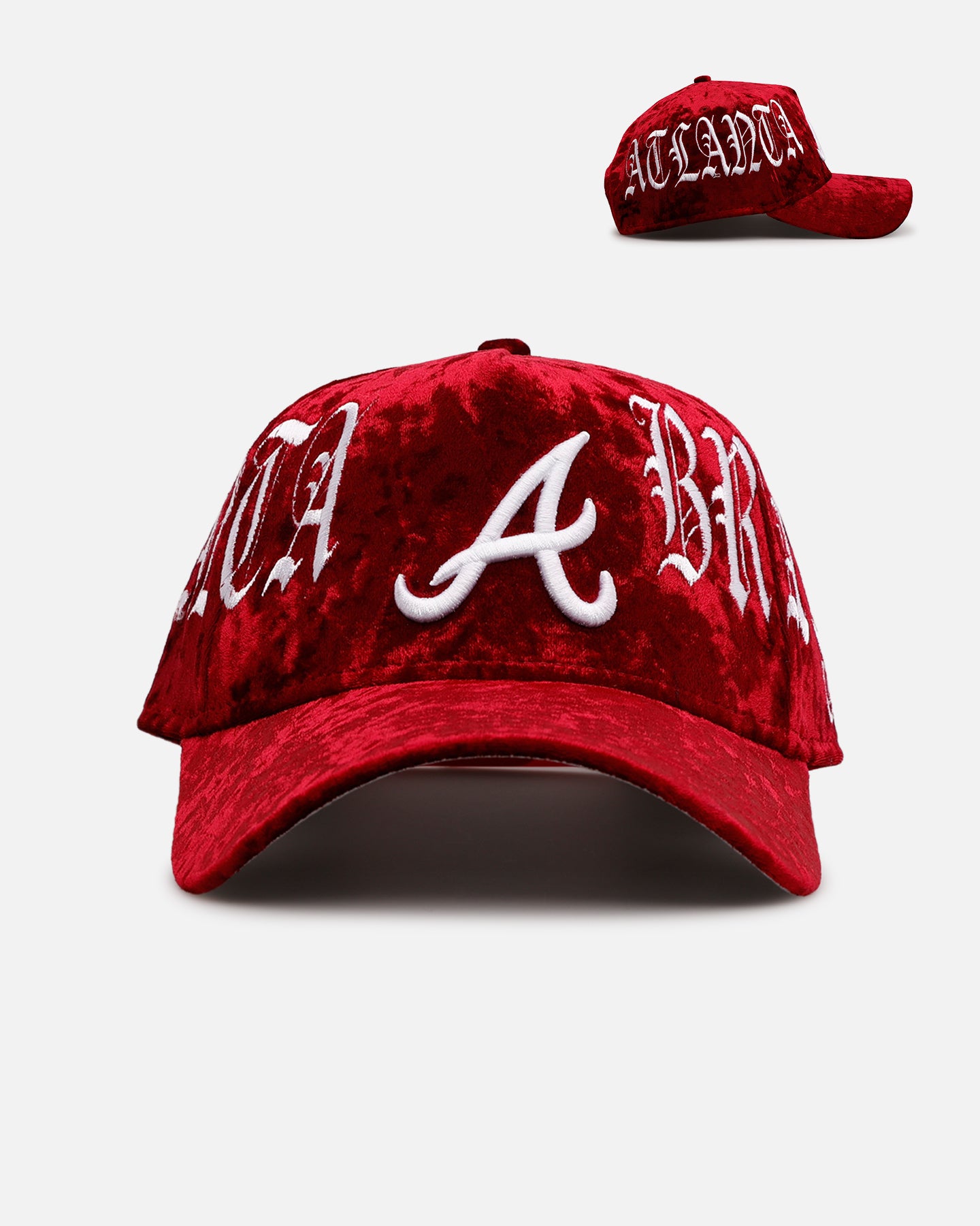 New Era Atlanta Braves 'Velvet Gothic Script' 9FORTY A-Frame Snapback Maroon、mySite、zt4zffjzw