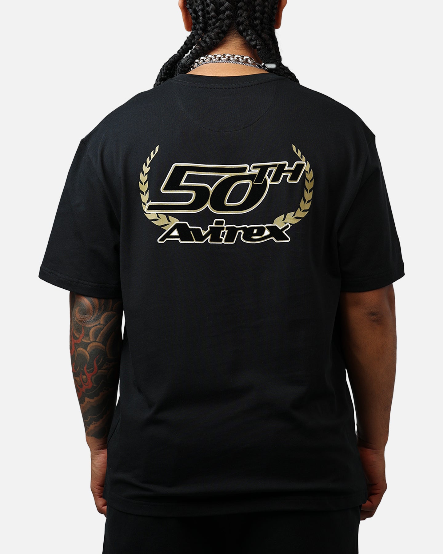 Avirex Gold T-Shirt Black/Gold、mySite、zt4zffjzw