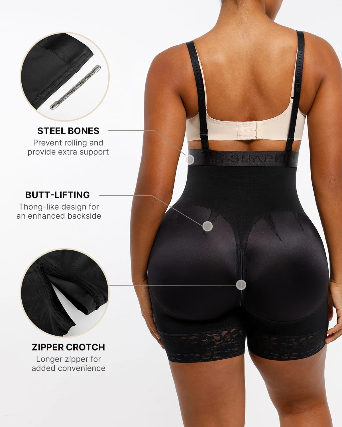 AirSlim® Firm Tummy Compression Bodysuit Shaper With Butt Lifter、mySite、bengalsvssteelers