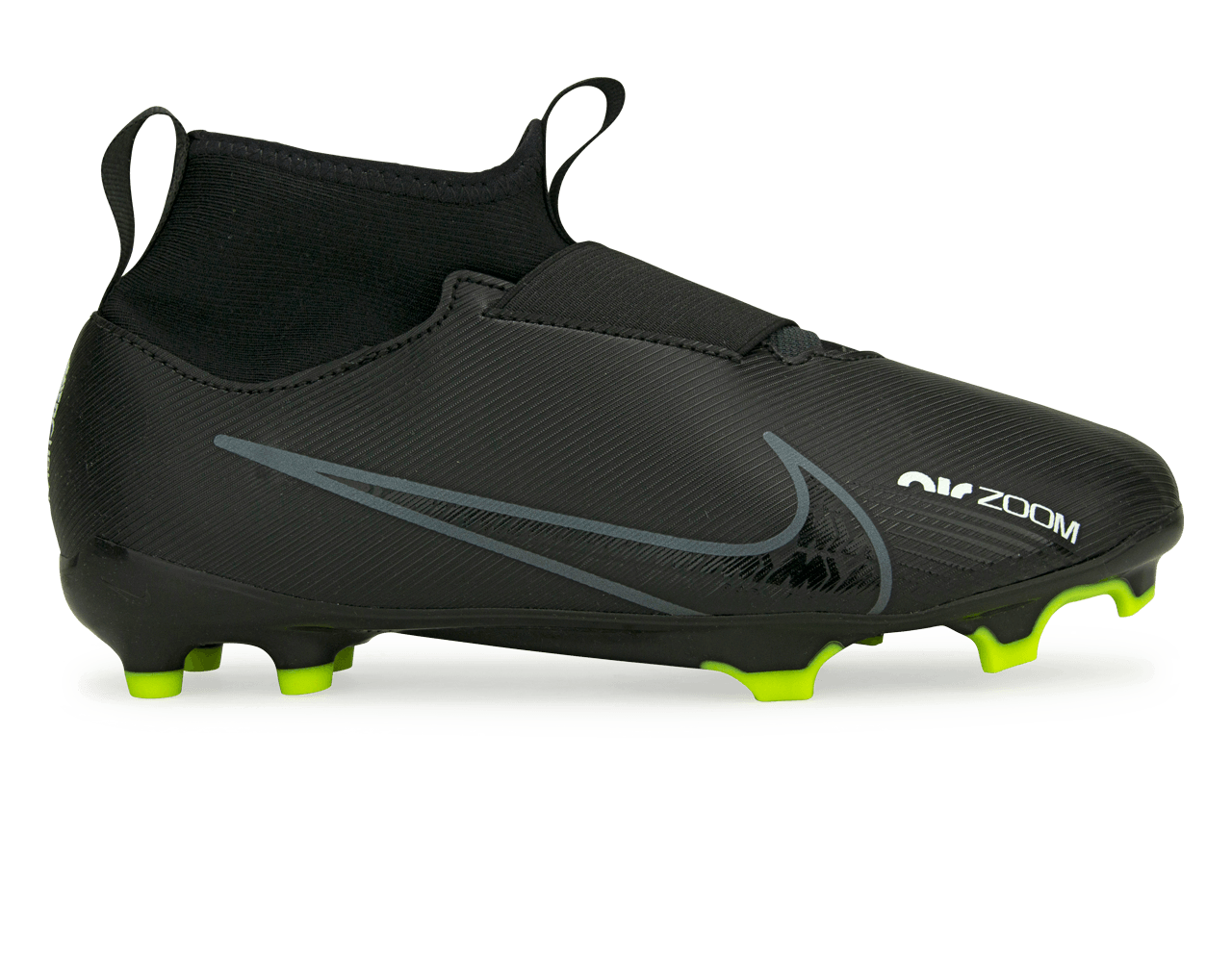 Nike Kids Zoom Mercurial Superfly 9 Academy FG/MG Black/Smoke Grey、mySite、noshort