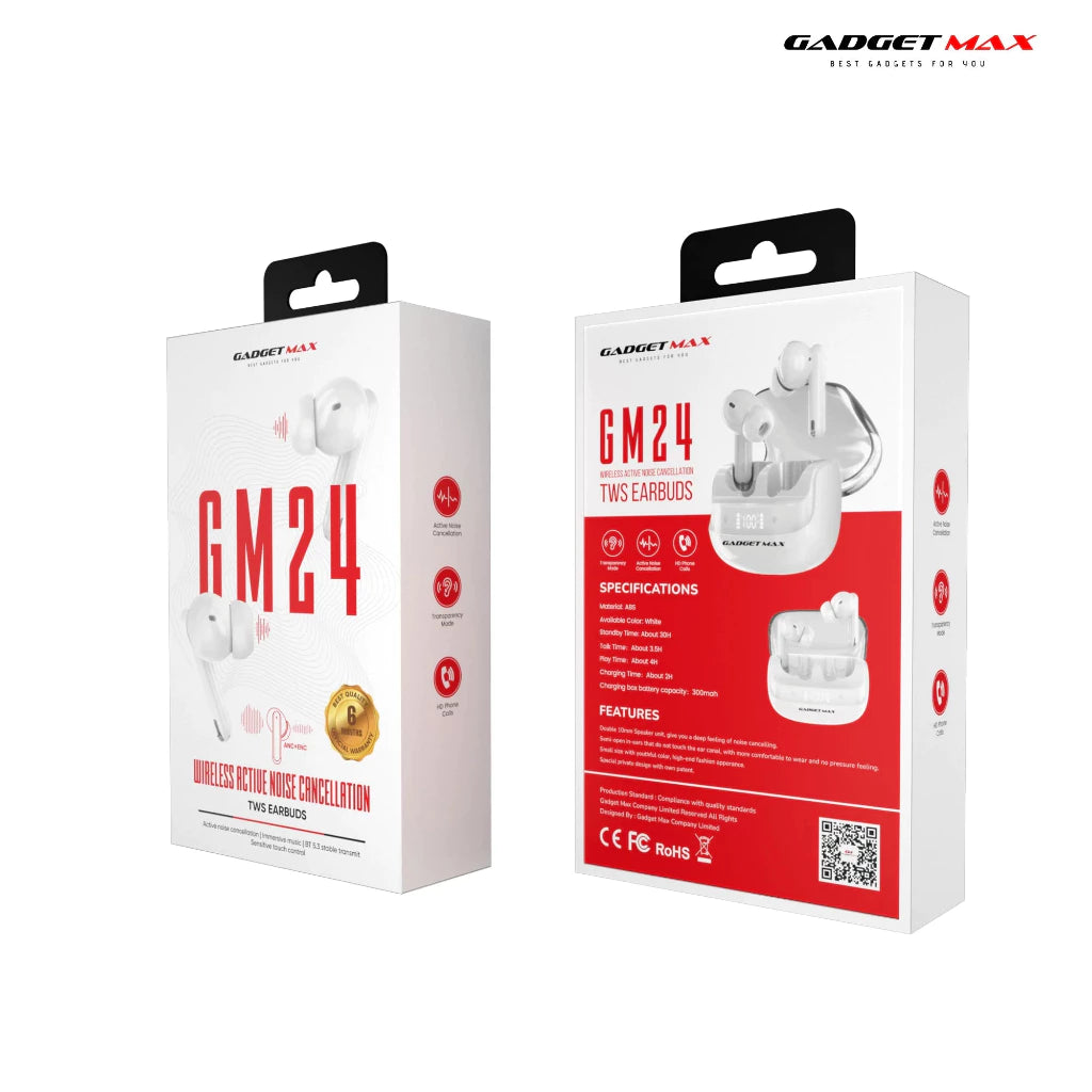 Gadget Max GM24 ANC Bluetooth Wireless Earbuds、mySite、fannypackpong