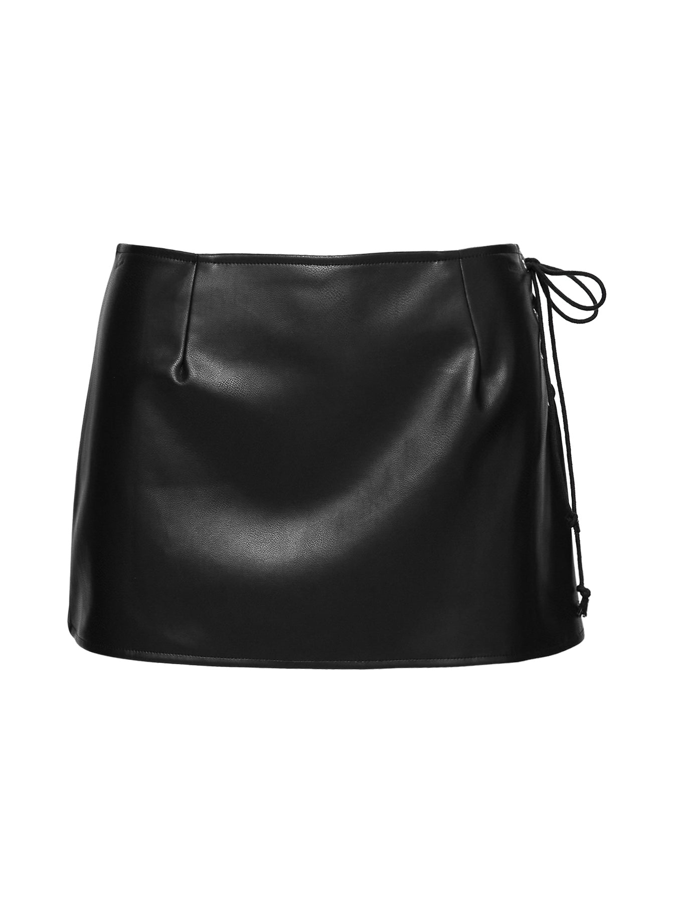 Smolder Tie Up Mini Skirt Black、mySite、solidvoid