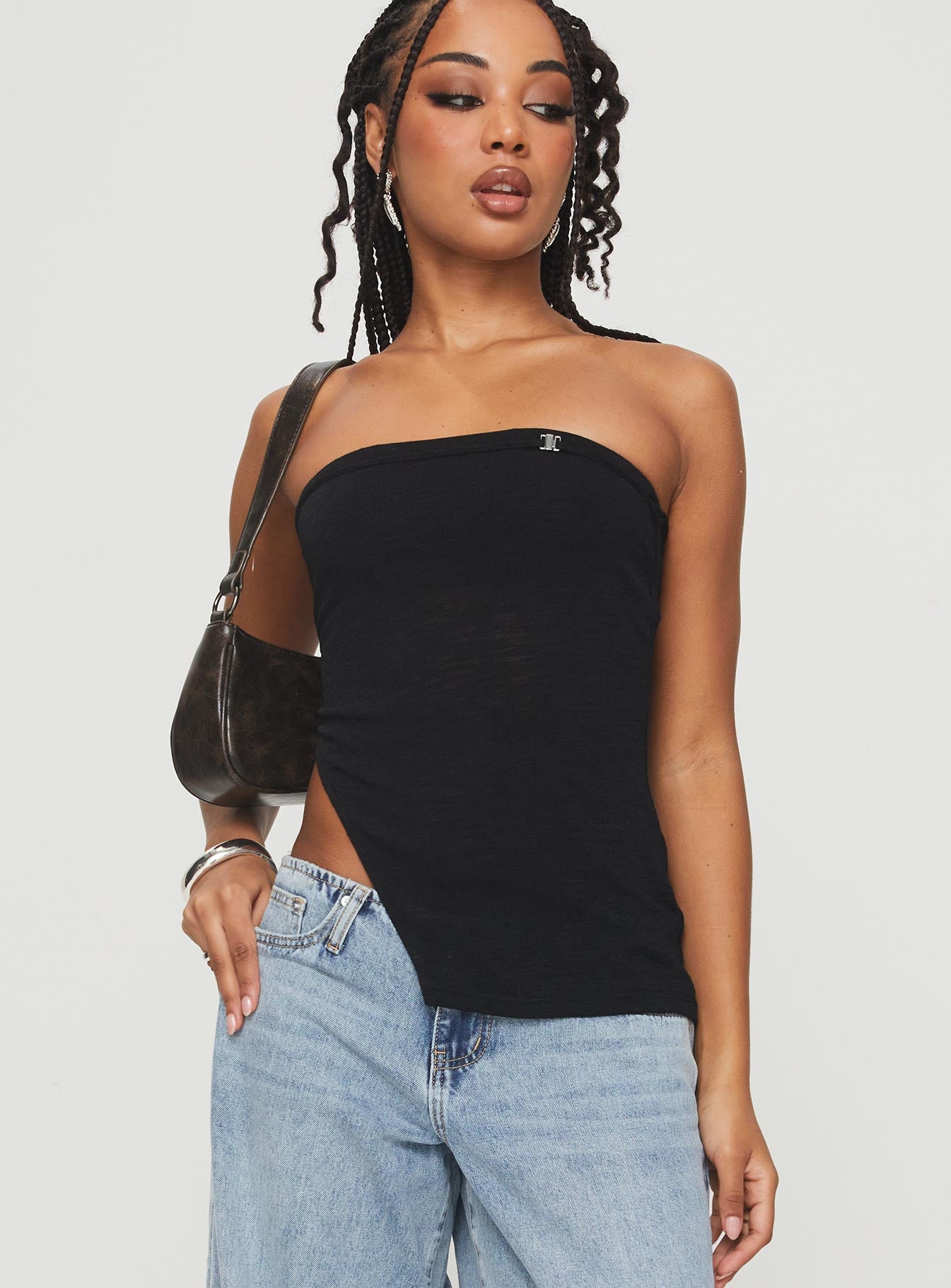 Chardonay Strapless Top Black、mySite、solidvoid