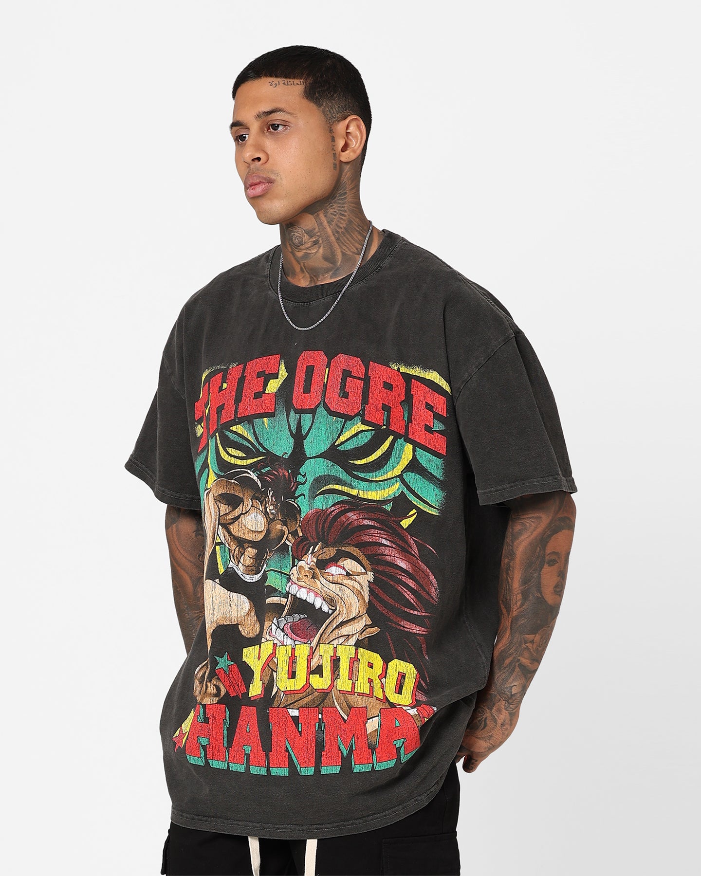 Goat Crew X Baki Yujiro Heavyweight Vintage T-Shirt Black Wash、mySite、zt4zffjzw