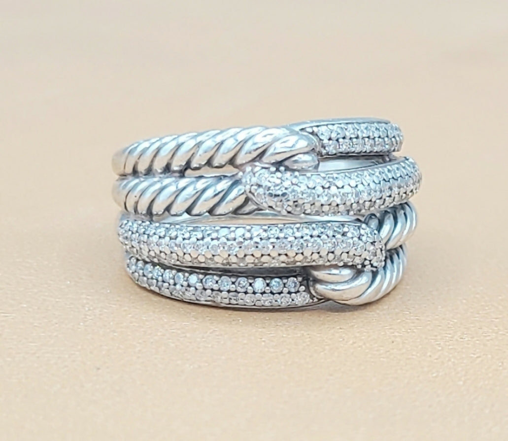 David Yurman Labyrinth Double Loop Ring 鈥?Diamonds、mySite、hinf8tx79