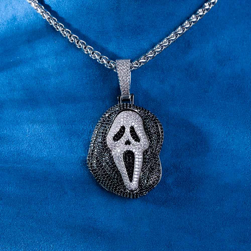 Black Moissanite Scream Pendant 14K Gold、mySite、hinf8tx79