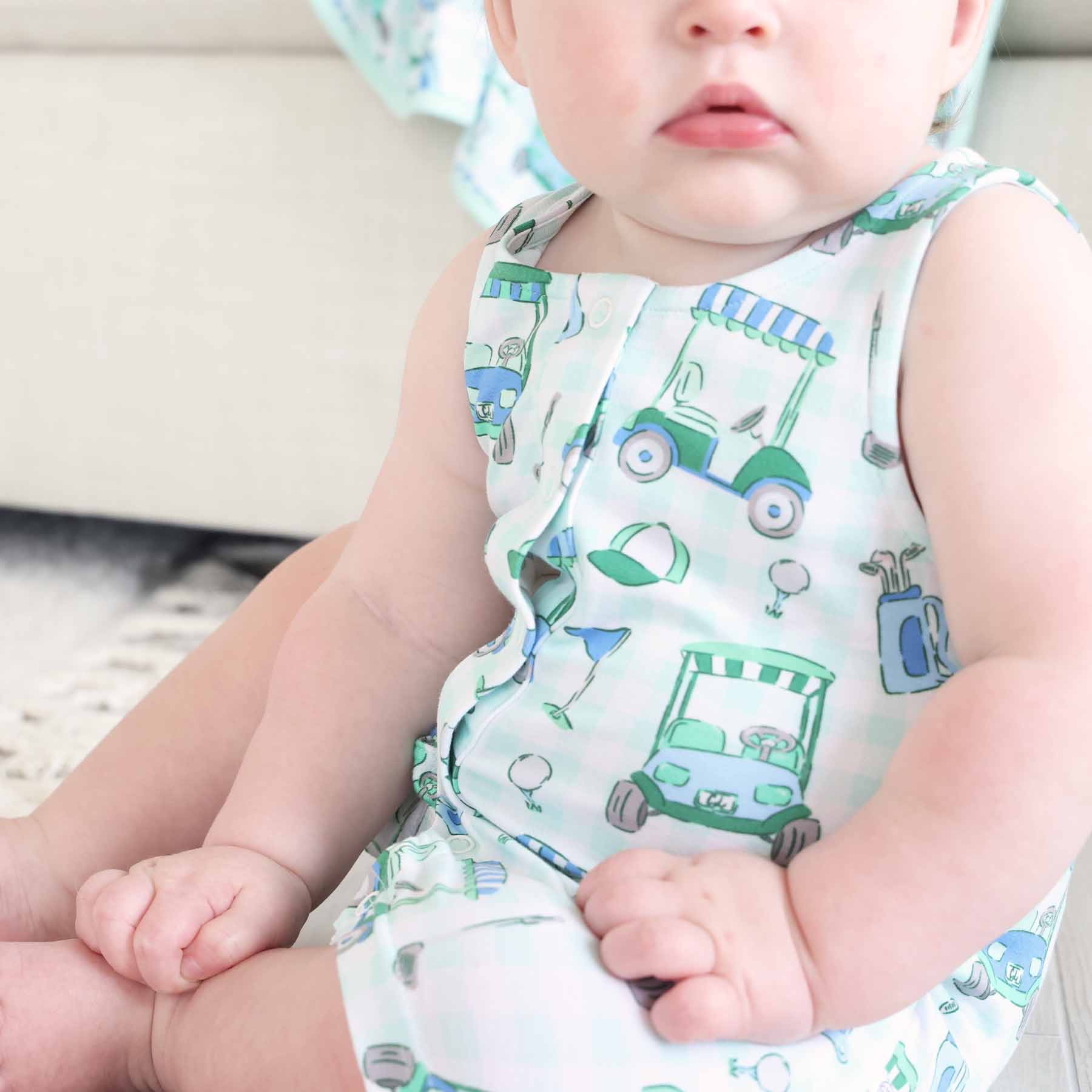  Sleeveless Snap Romper | Birdie Babes Green、mySite、layawaytickets