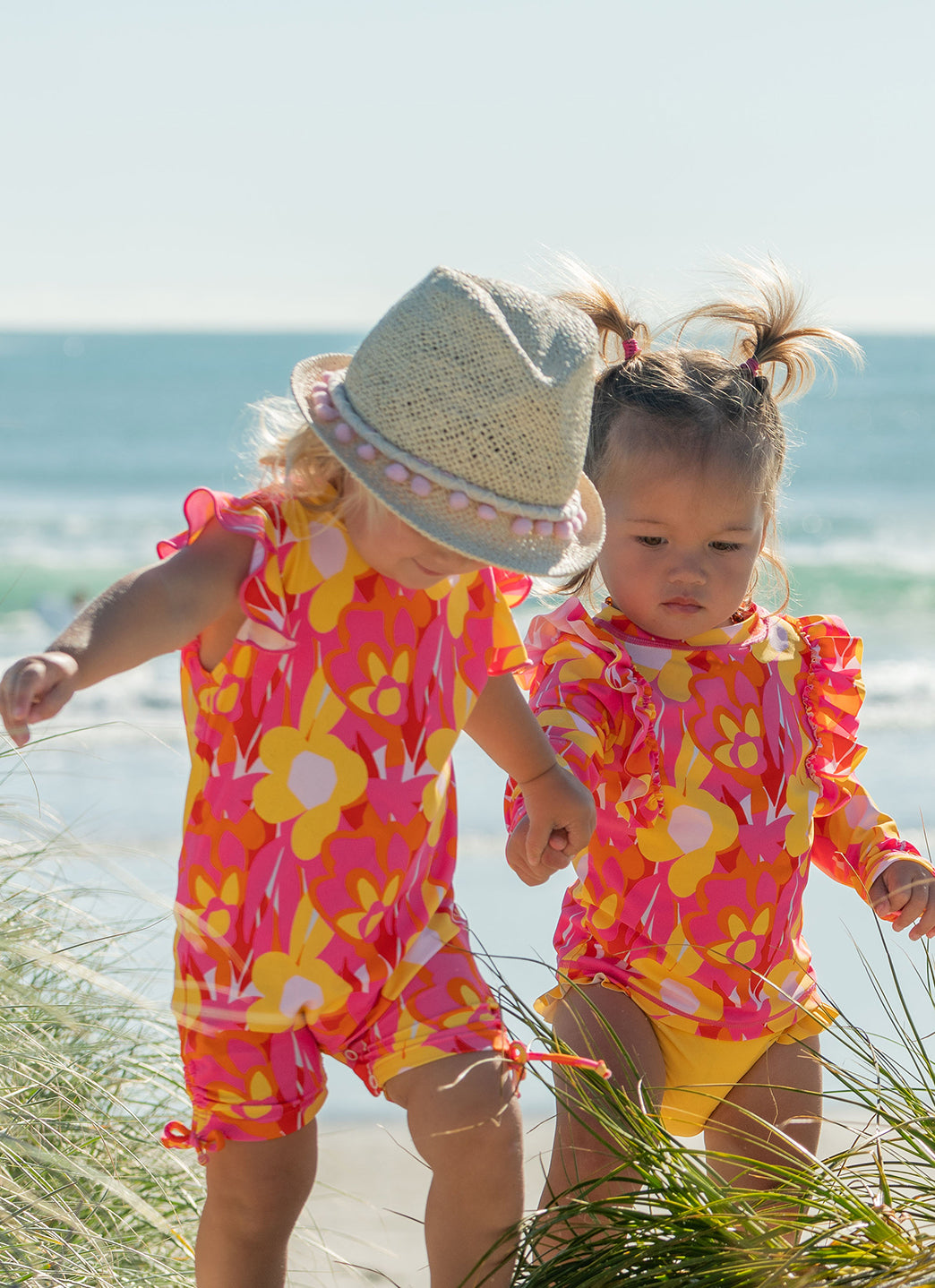 Snapper Rock Kids' Pink Pompom Fedora Hat、mySite、noshort