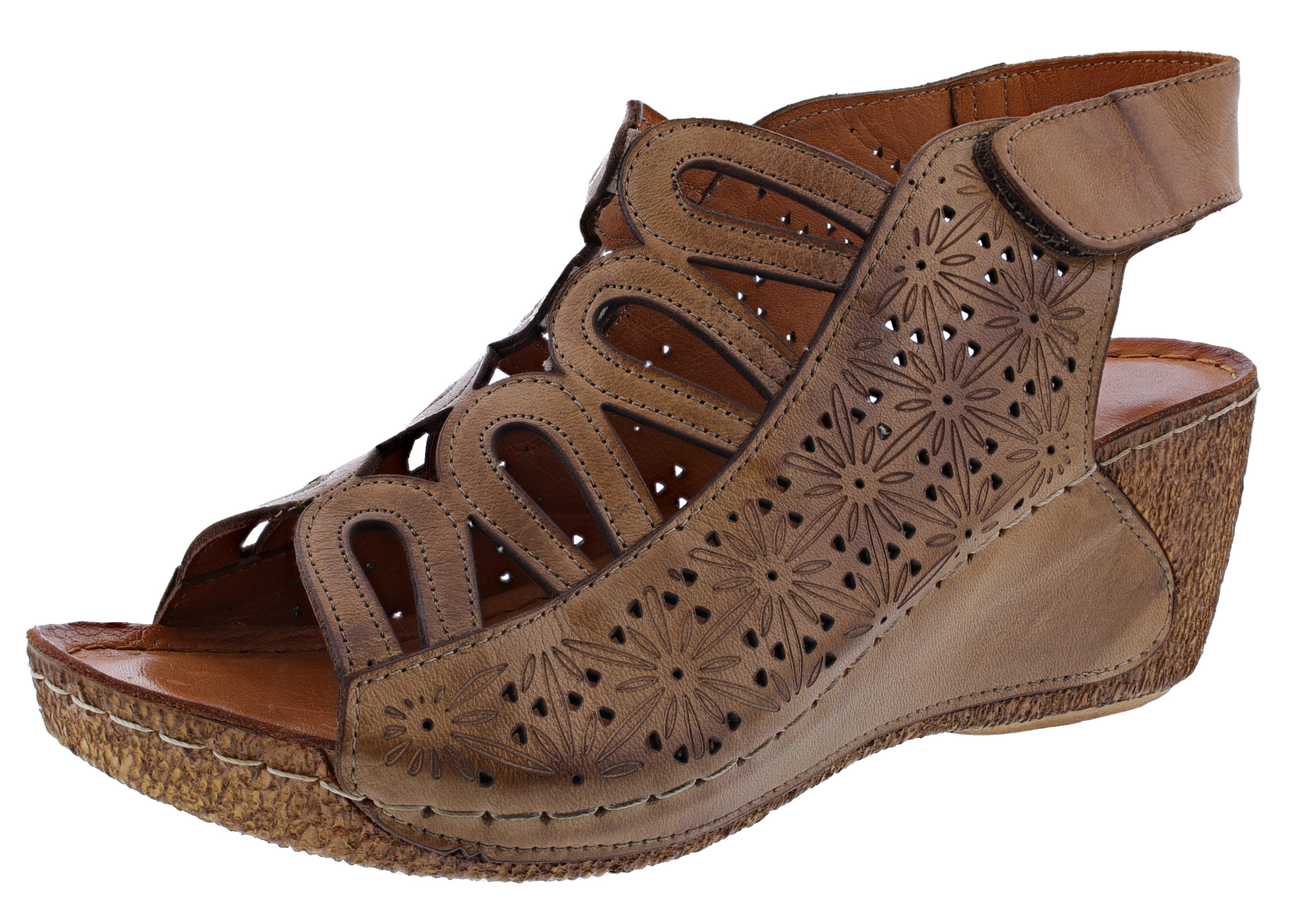 Spring Step Women's Inocencia Slingback Wedge Sandals、mySite、dreamappss