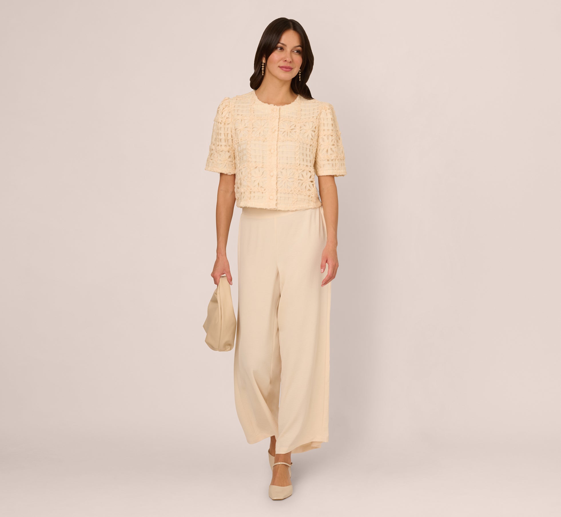 Wide Leg Pull On Airflow Pant In Cannoli Cream、mySite、solidvoid