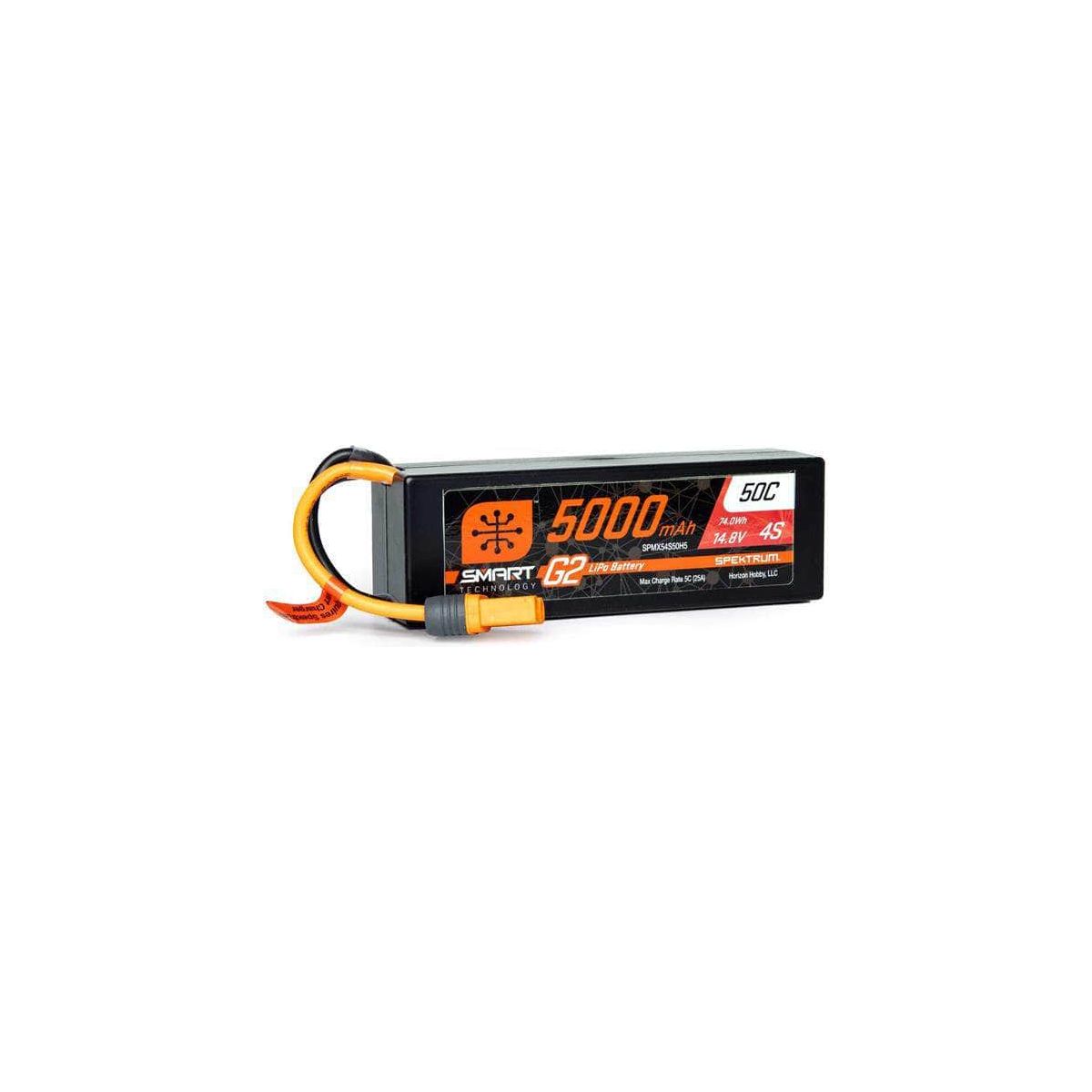  SPMX54S50H5, Spektrum RC 4S Smart G2 LiPo 50C Battery Pack (14.8V/5000mAh) w/IC5 Connector、mySite、merchandisen