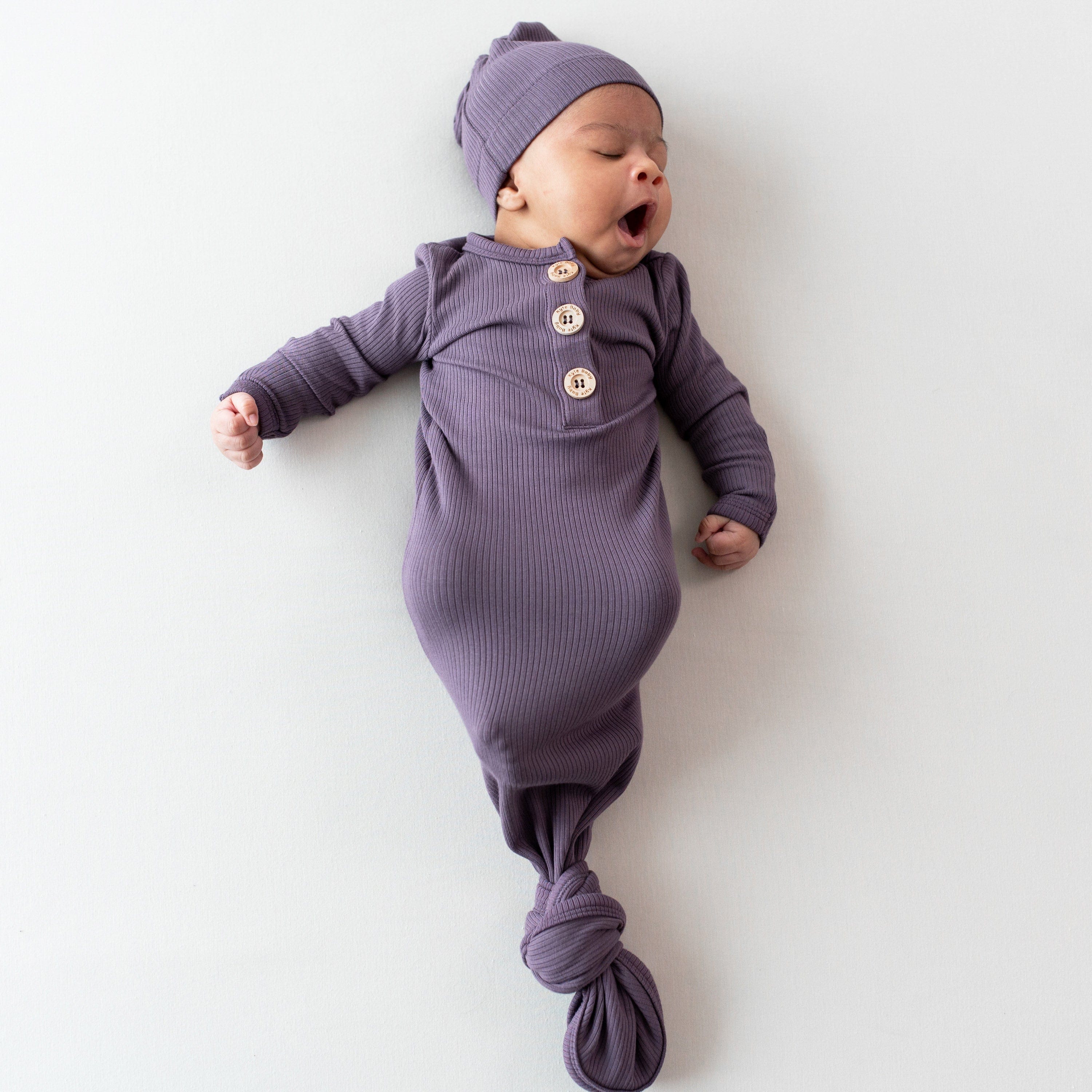  Ribbed Knotted Gown with Hat Set in Currant、mySite、layawaytickets