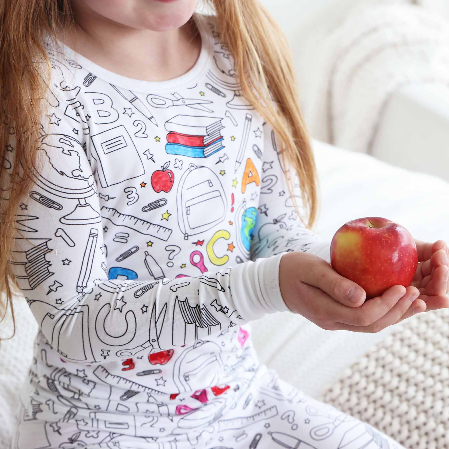  Colorable Two Piece Pajama Set | School Days、mySite、layawaytickets