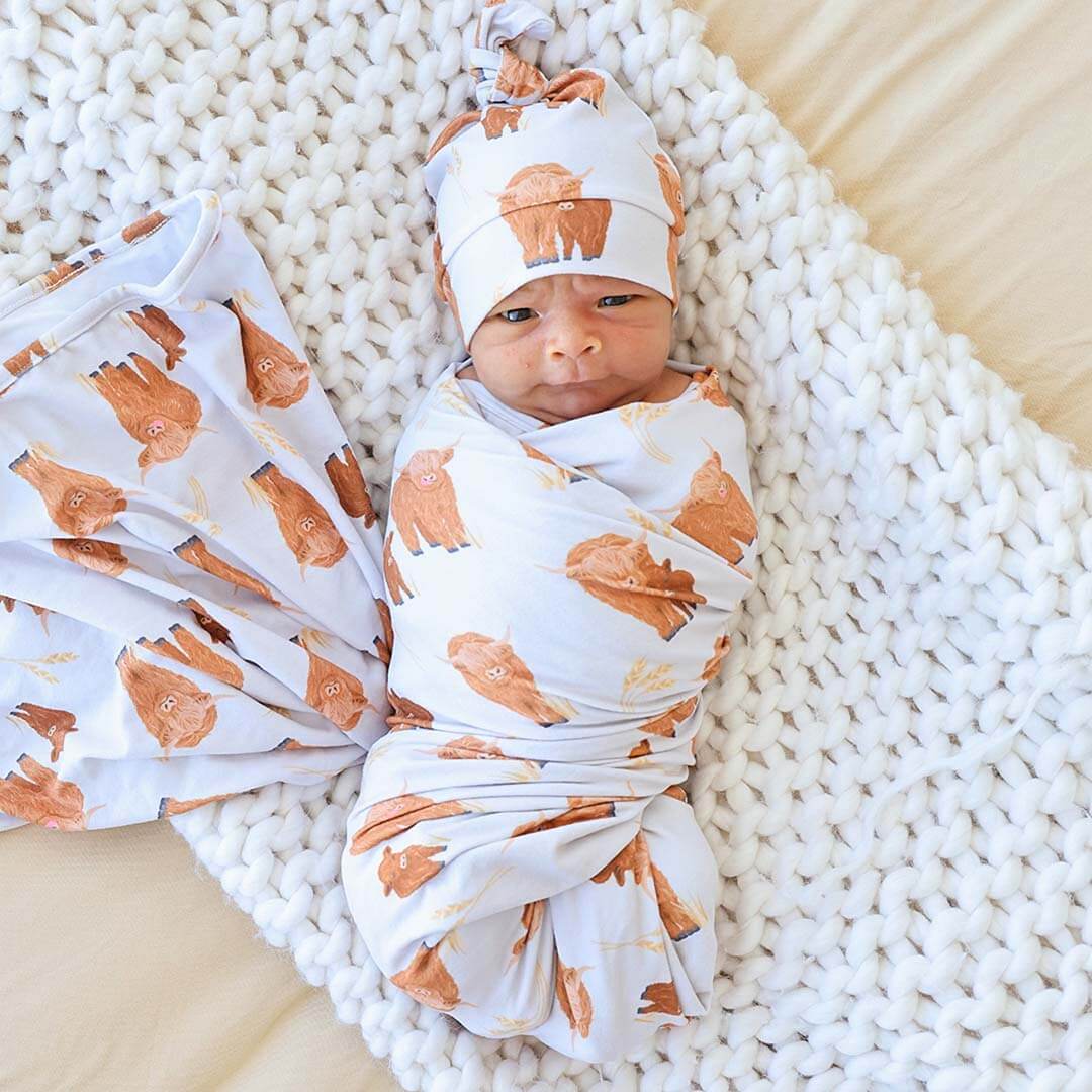  Happy Highland Cows Oversized Swaddle Blanket、mySite、layawaytickets