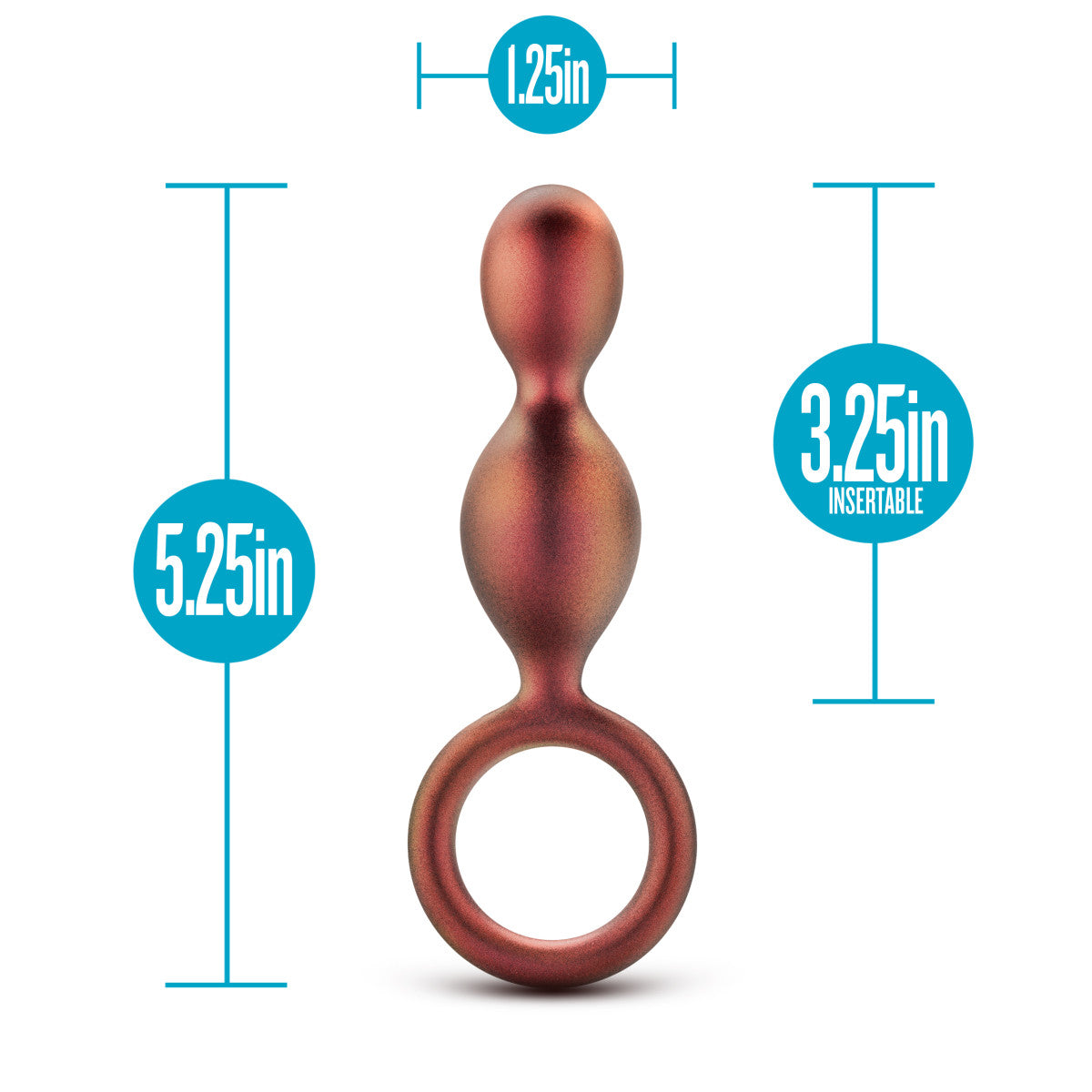 Anal Adventures Matrix By Blush® | Duo Loop Copper 5.25-Inch Anal Plug、mySite、bottomscart