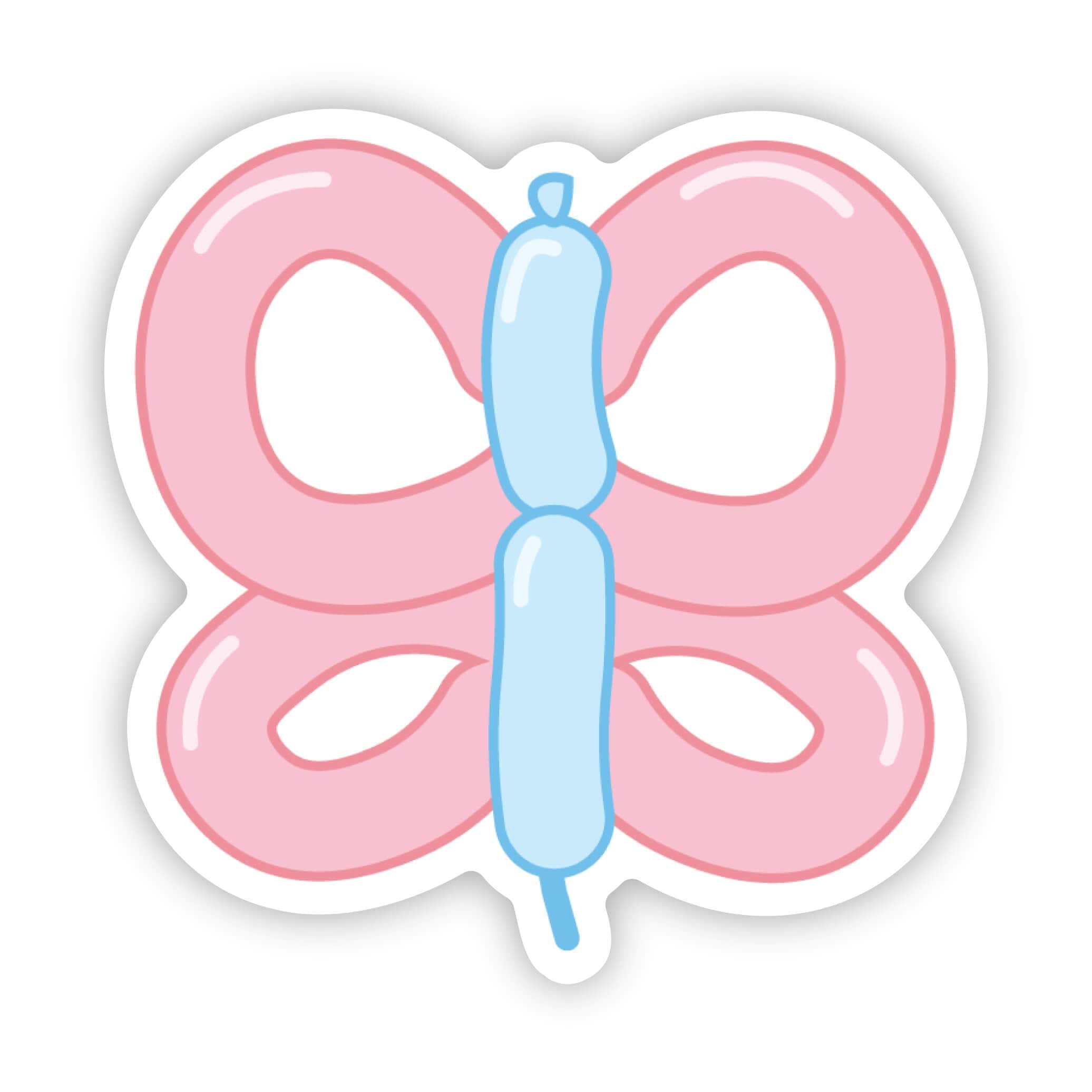  Pink & Blue Balloon Butterfly Sticker、mySite、ghnorth