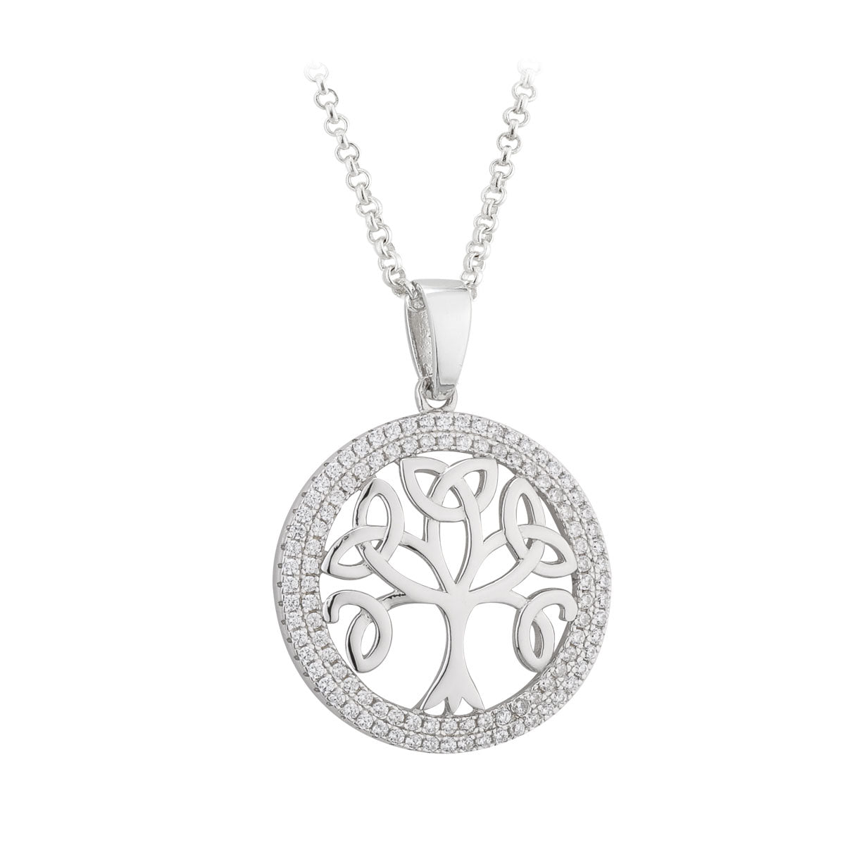 Sterling Silver Cubic Zirconia Tree Of Life Necklace、mySite、botmansion