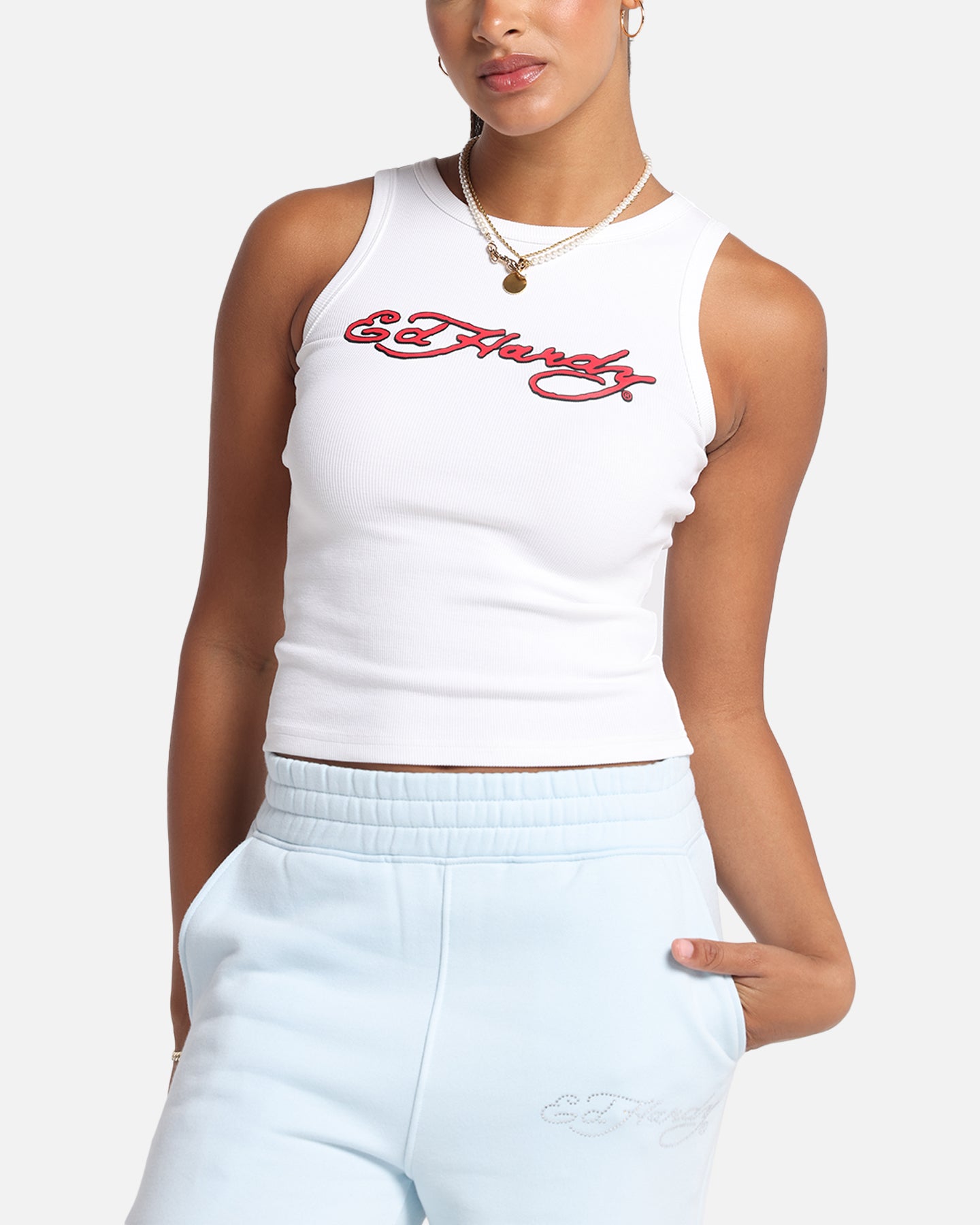 Ed Hardy Women's Tried And True Tank White、mySite、zt4zffjzw