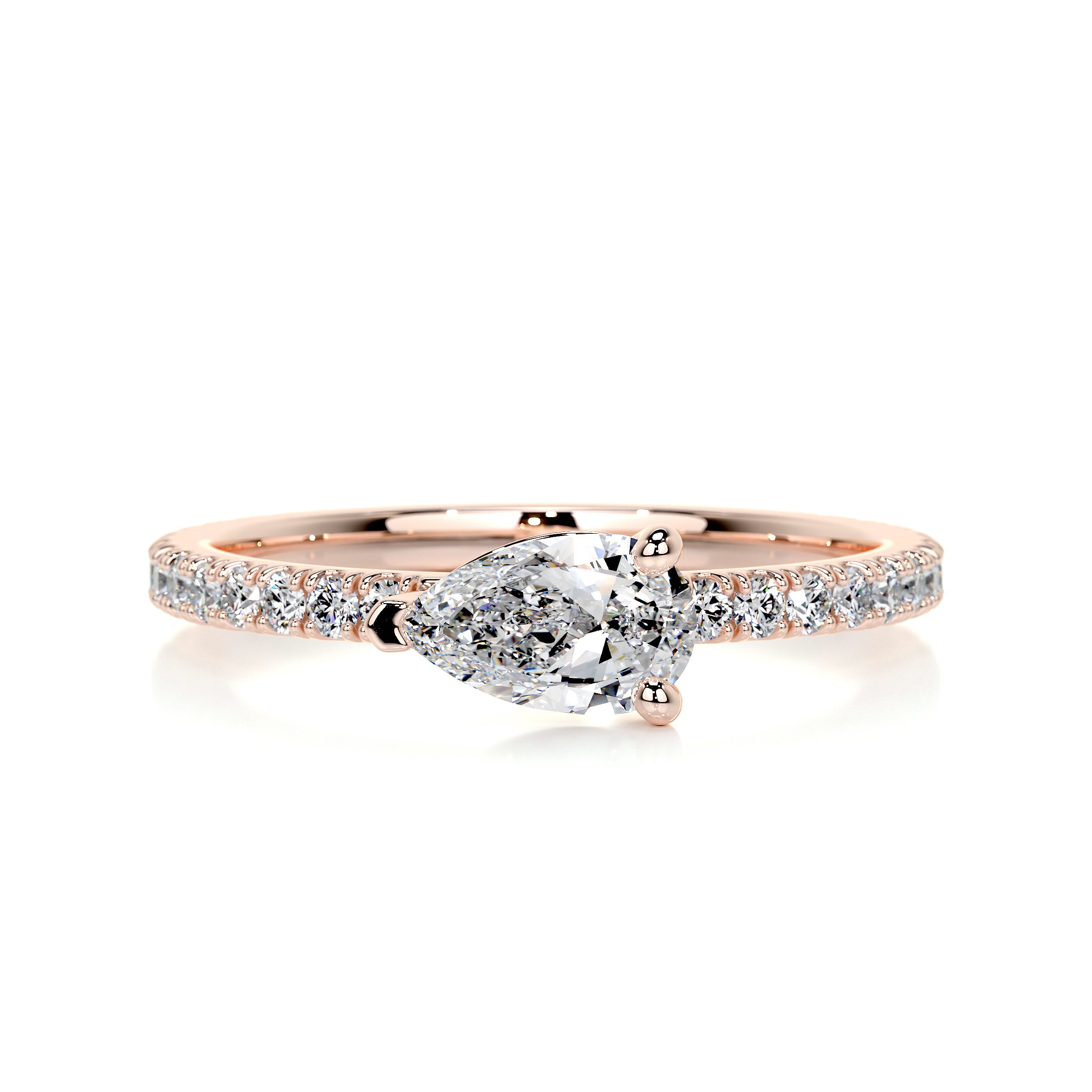 Chloe Pear Stacking Ring (0.75 Carat) -14K Rose Gold、mySite、hinf8tx79