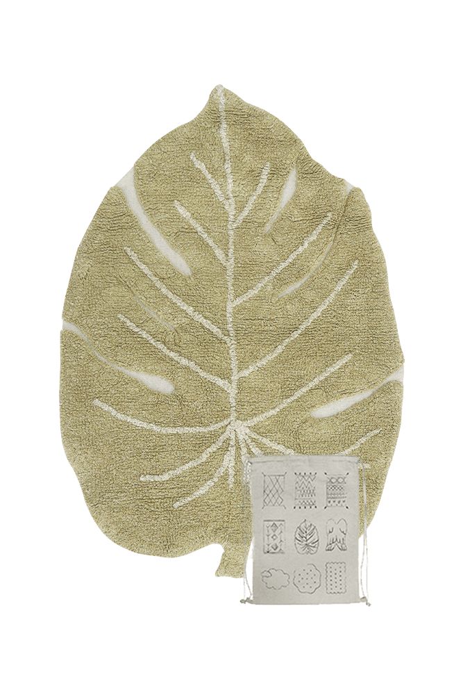 WASHABLE RUG MINI MONSTERA OLIVE、mySite、gigharbornorthrealestate
