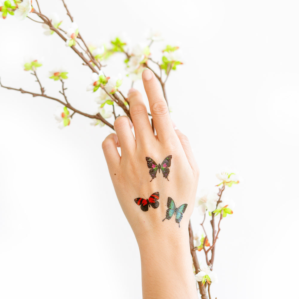  Butterfly Trio Tattly Temporary Tattoos、mySite、ghnorth