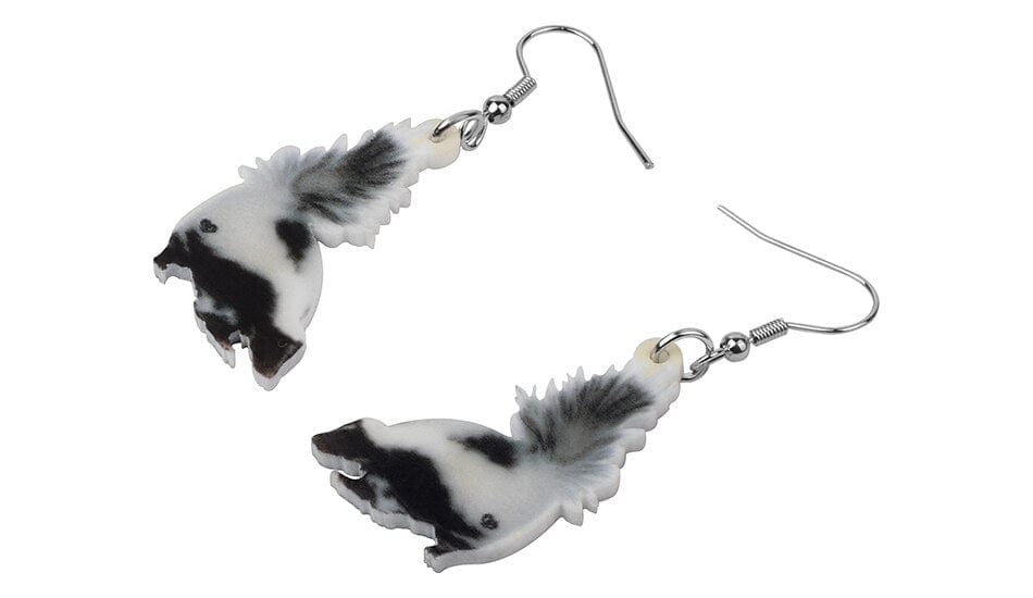Acrylic Animal Earrings Raccoon Gator Skunk Hedgehog Jaguar、mySite、g9winljtr