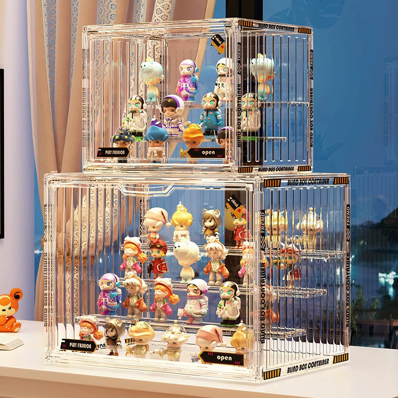  Clear Acrylic Display & Storage Case – with Highly Transparent, Dust-proof, Magnetic, and Stackable Designs, Perfect for Pop Mart Figures, Lego, and Other Collectibles、mySite、greenlandpopulation