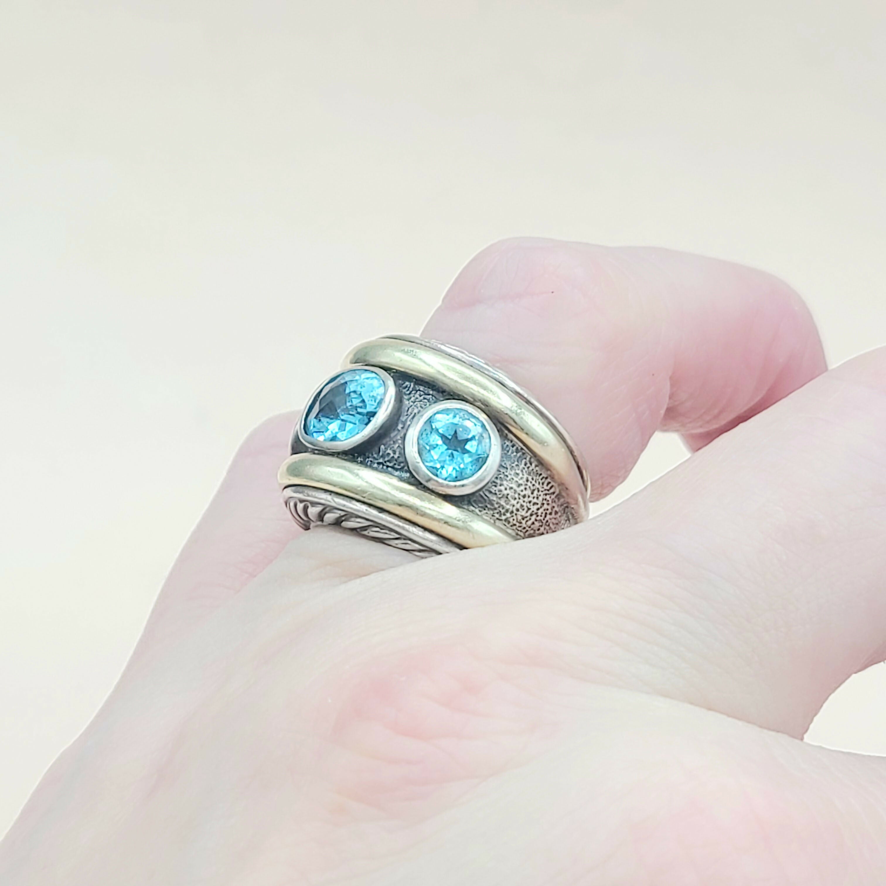 David Yurman Renaissance Ring Blue Topaz & Gold、mySite、hinf8tx79