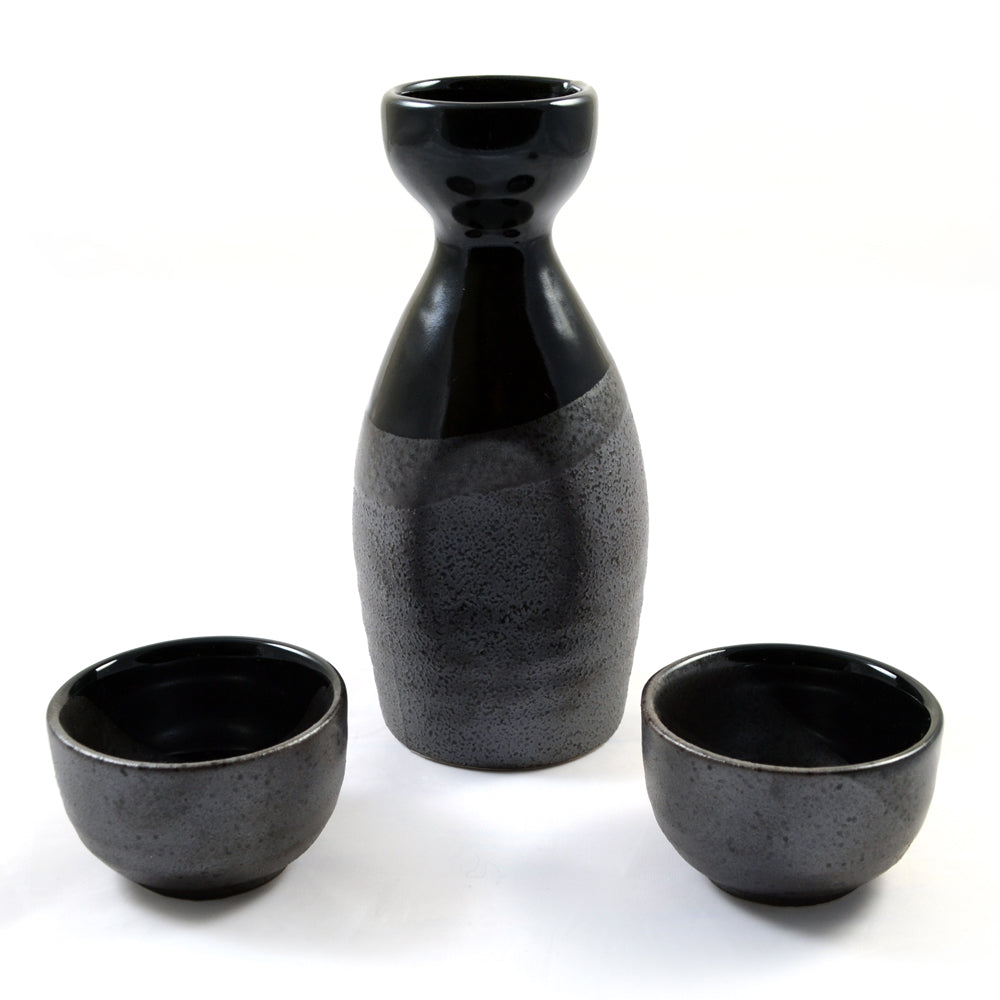 Black & Silver Glazed Japanese Sake Set、mySite、topwebapps