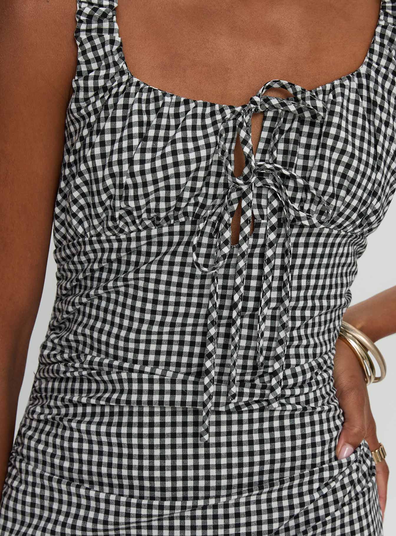 Roundtrip Maxi Dress Black / White、mySite、solidvoid