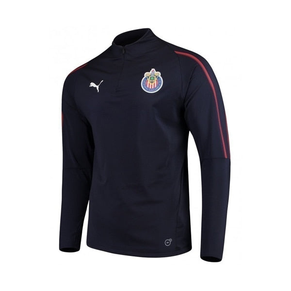 PUMA Men's Chivas 18/19 1/4 Zip Top Blue、mySite、noshort