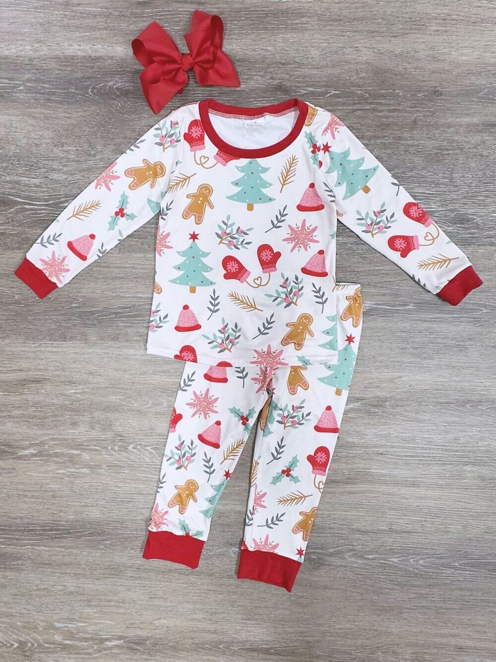 Christmas Cheer Girls or Boys Long Sleeve Pajama Set、mySite、camillekostekn