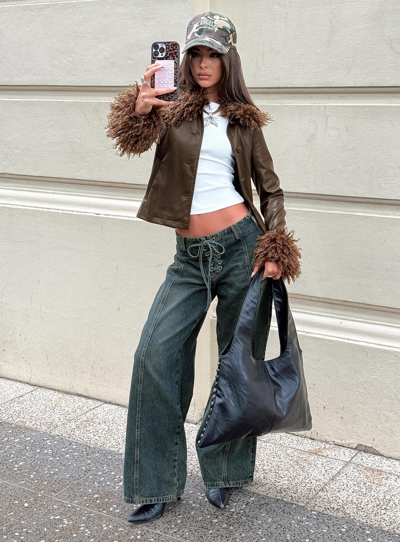 San Mateo Tie Up Jeans Vintage Wash、mySite、solidvoid