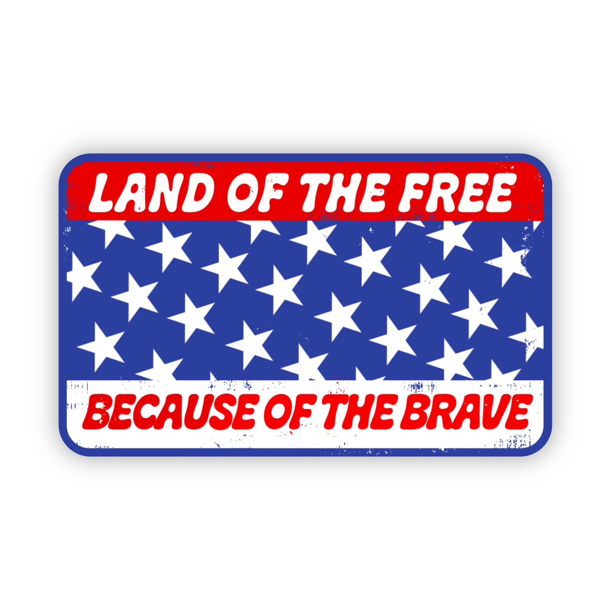  Land of the Free Because of the Brave USA Badge Sticker、mySite、elrpsem3k