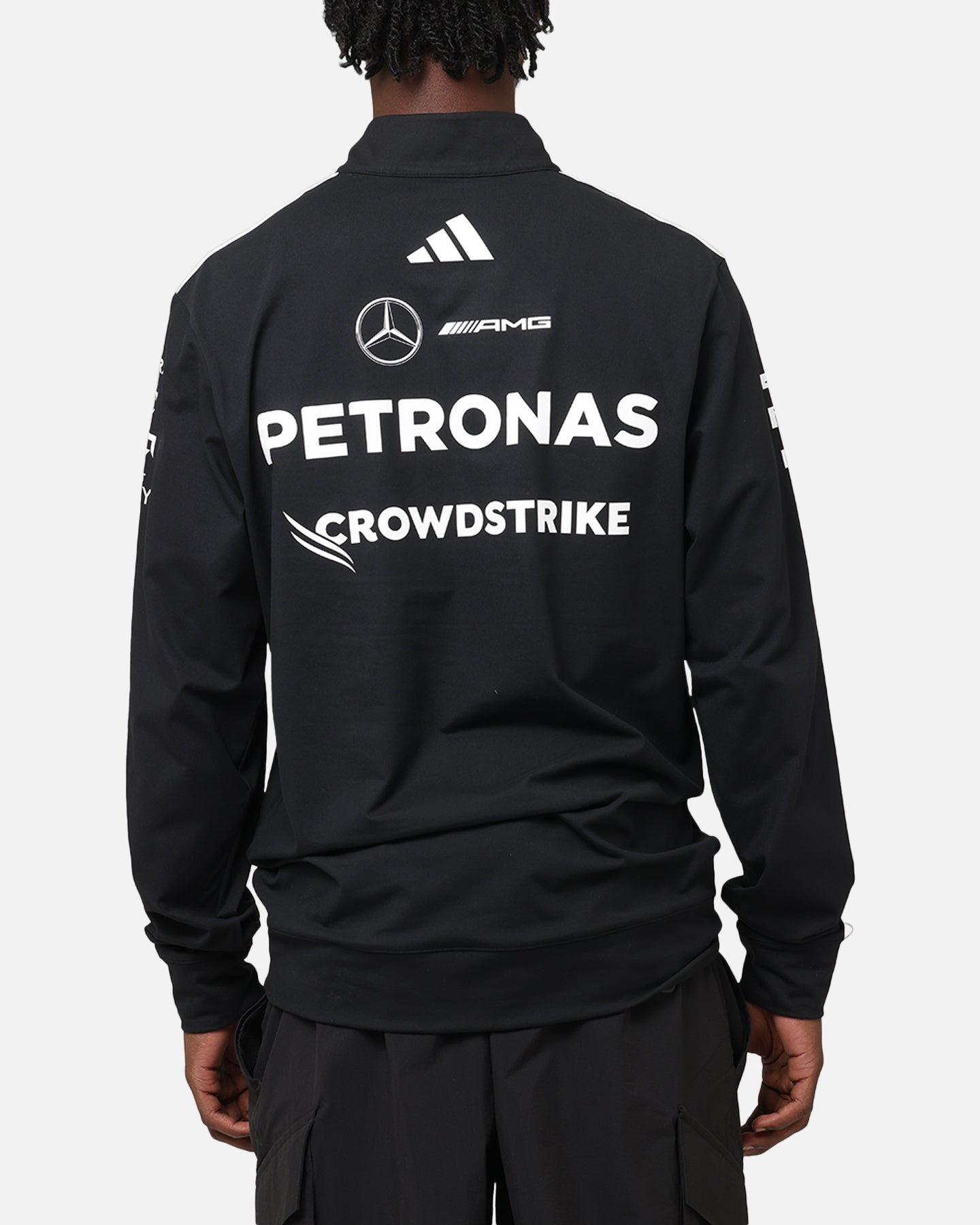 adidas x Mercedes-AMG PETRONAS Formula One F1 2025 Team Quarter Zip Jacket Black/White、mySite、zt4zffjzw