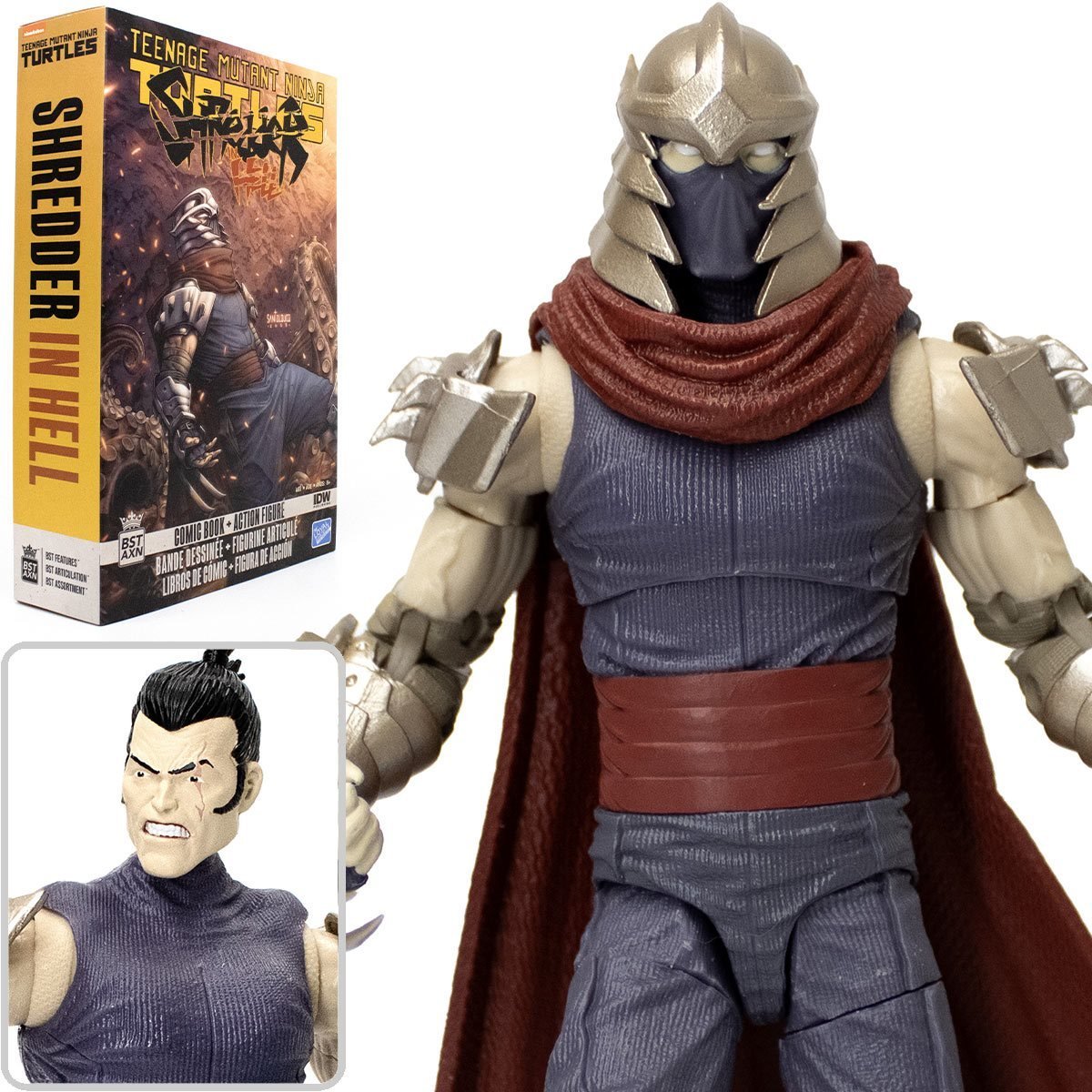 Teenage Mutant Ninja Turtles BST AXN IDW Shredder in Hell (Figure & Comic Set)、mySite、hgirdovlk