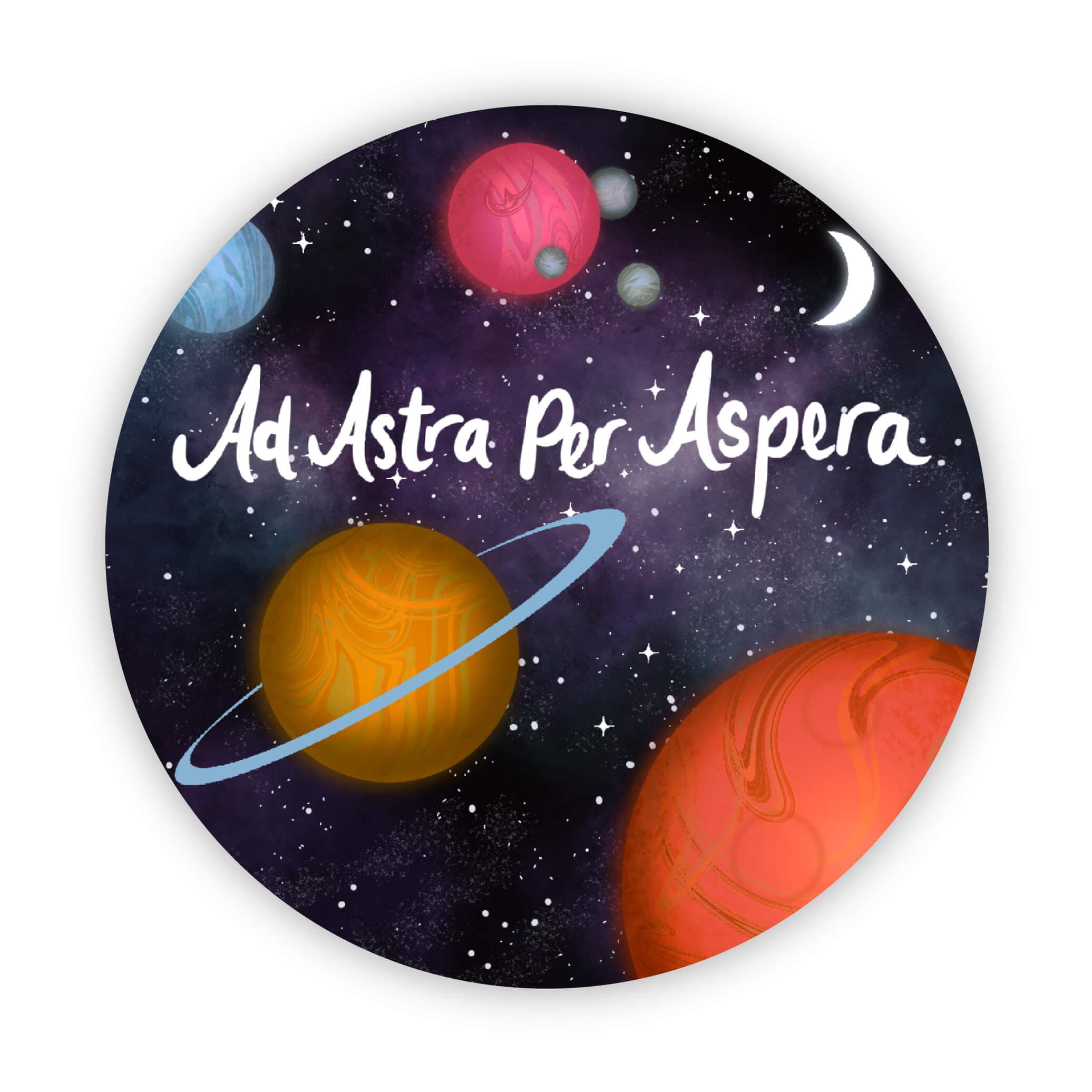  Ad Astra Per Aspera Planet Sticker、mySite、elrpsem3k