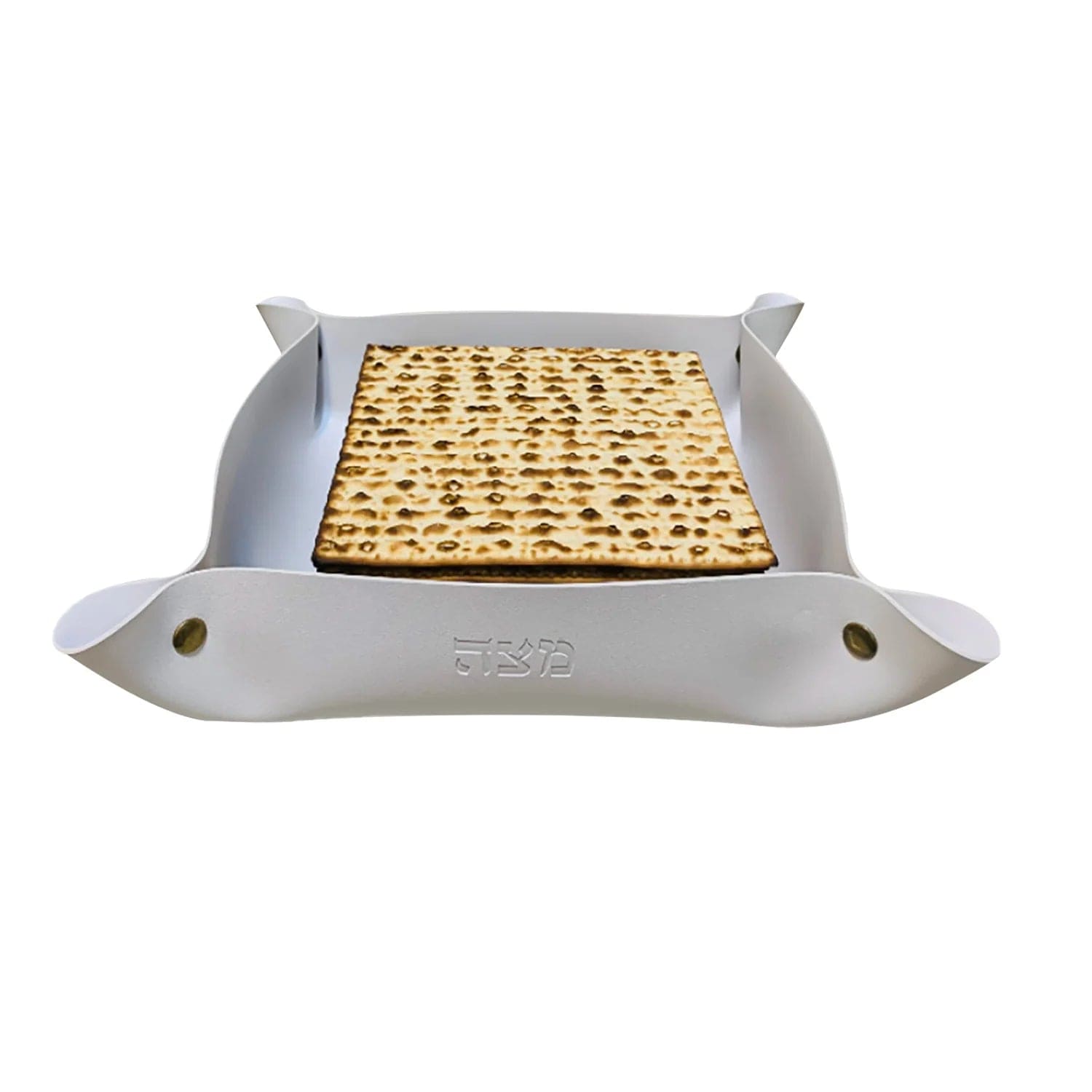 Faux Leather Folding Matzah Tray - White、mySite、topwebapps