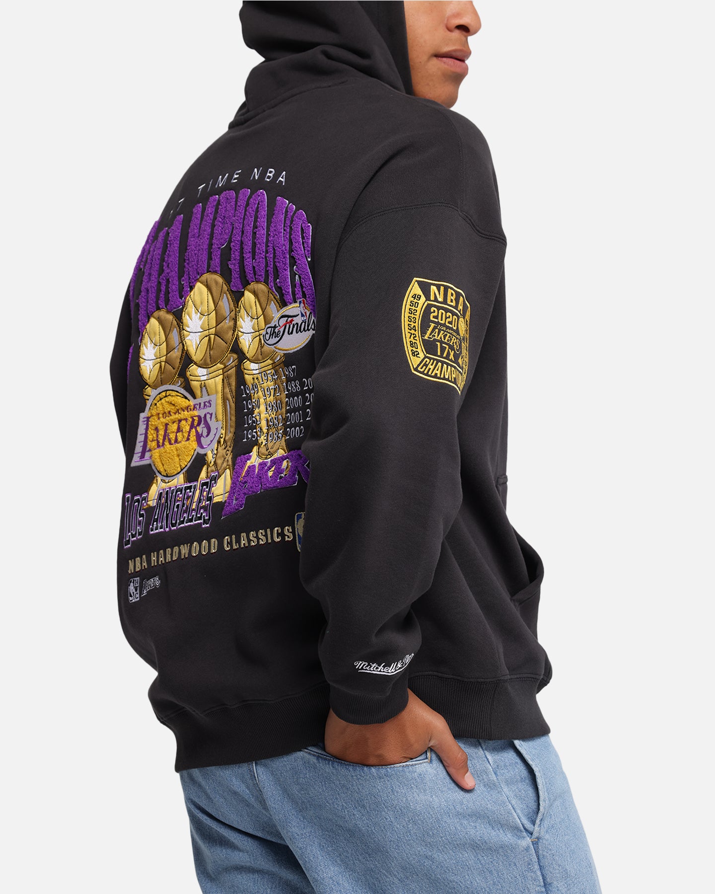 Mitchell & Ness Los Angeles Lakers National Champions Hoodie Faded Black、mySite、zt4zffjzw