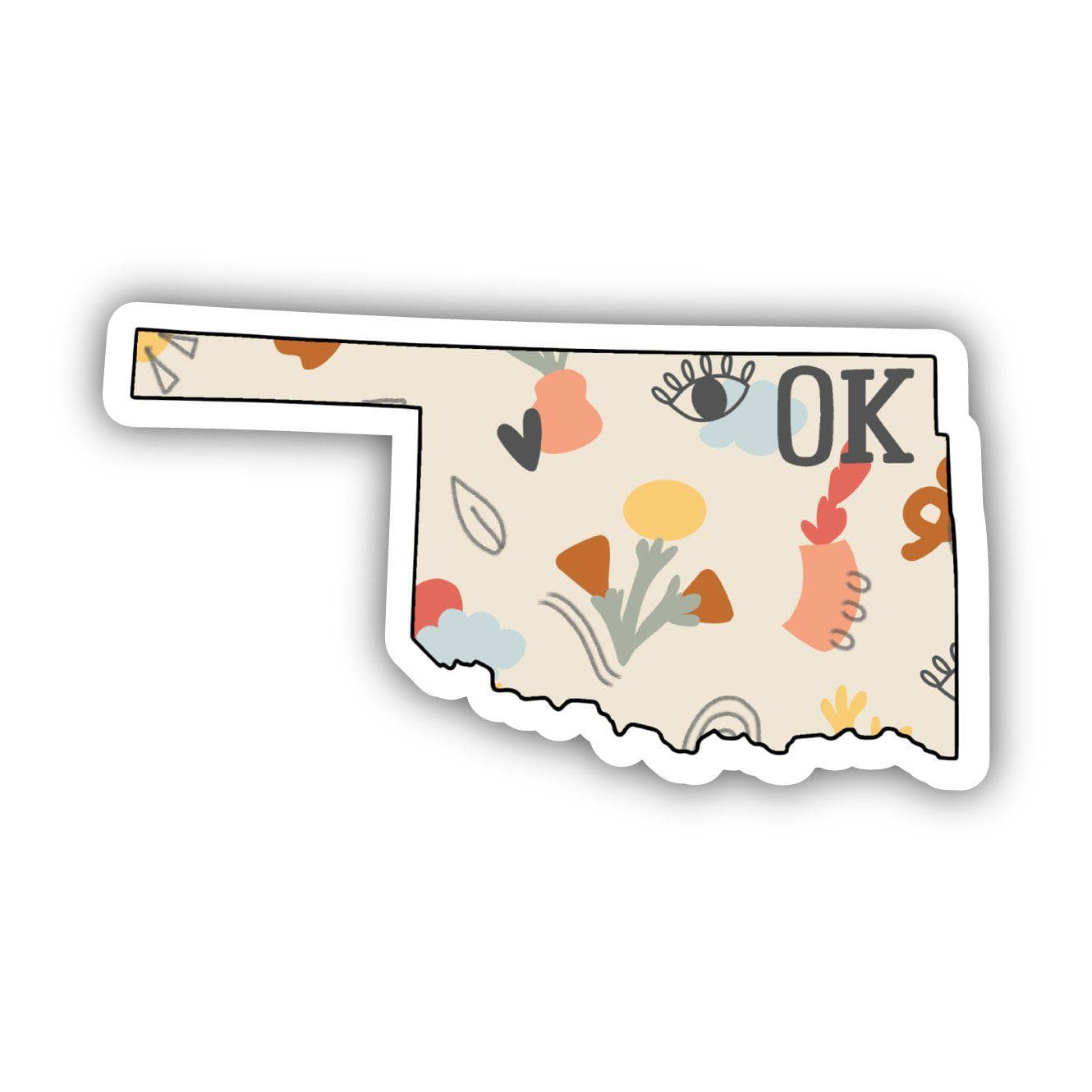  Oklahoma Abstract Pattern Sticker、mySite、elrpsem3k