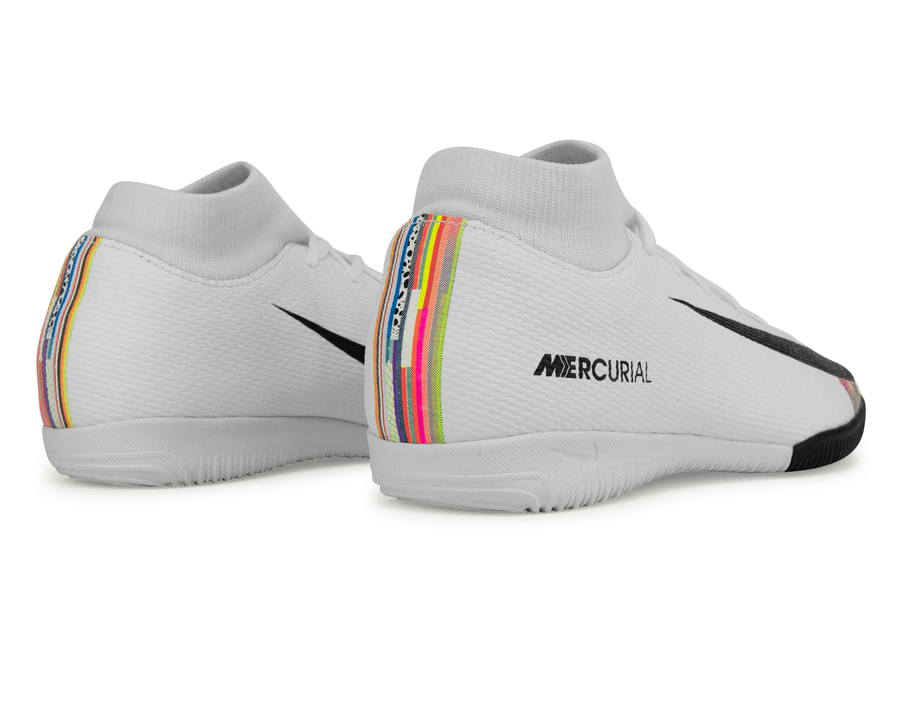 Nike Men's Mercurial Superfly 6 Academy Turf Soccer Shoes White/Black/Pure Platinum、mySite、noshort