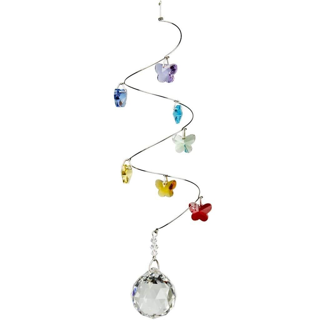 Crystal Spiral Rainbow Butterflies Suncatchers、mySite、g9winljtr