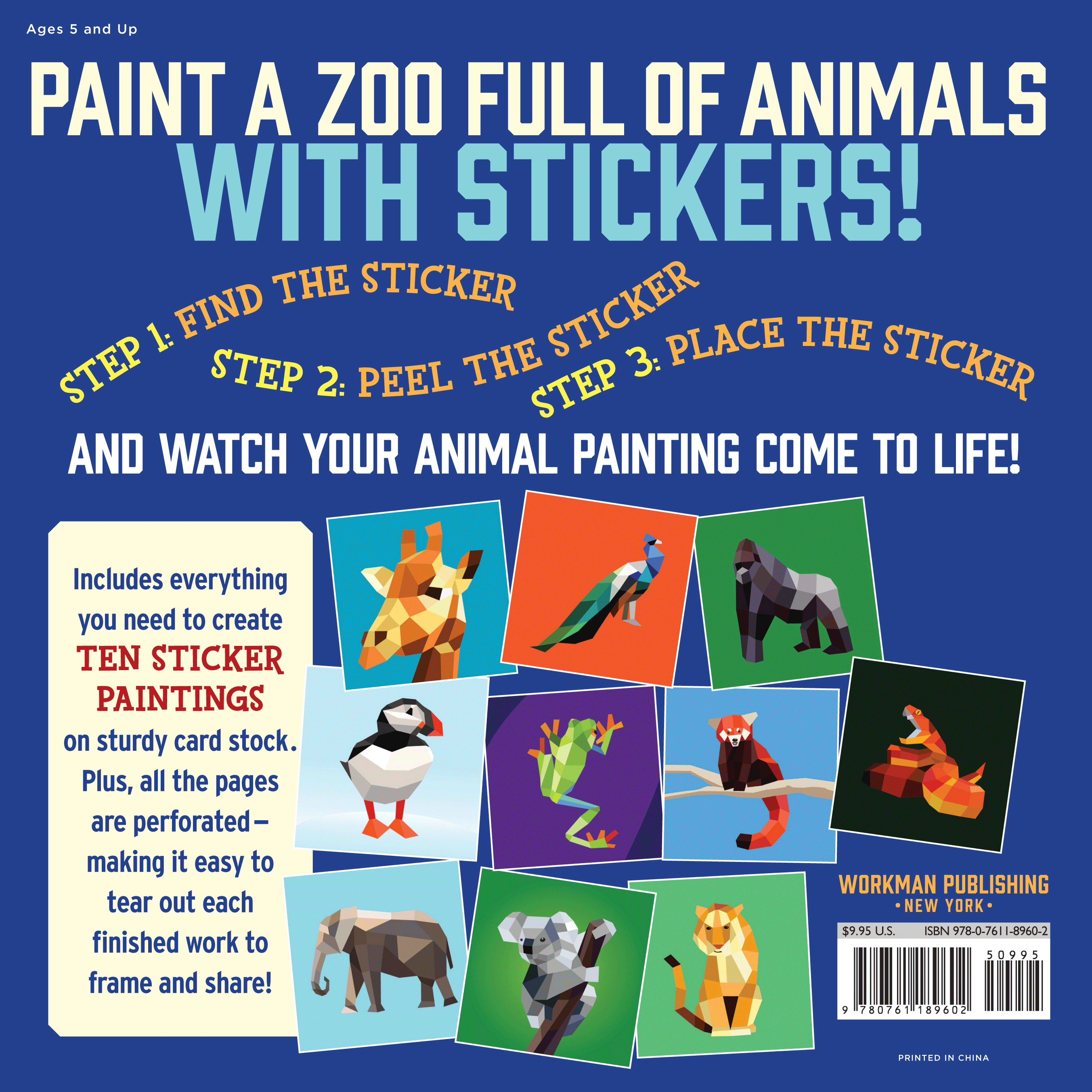  Zoo Animals Paint By Sticker Book、mySite、ghnorth