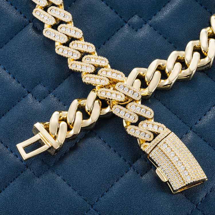 18MM Moissanite Miami Cuban Link Chain 14K Gold、mySite、hinf8tx79