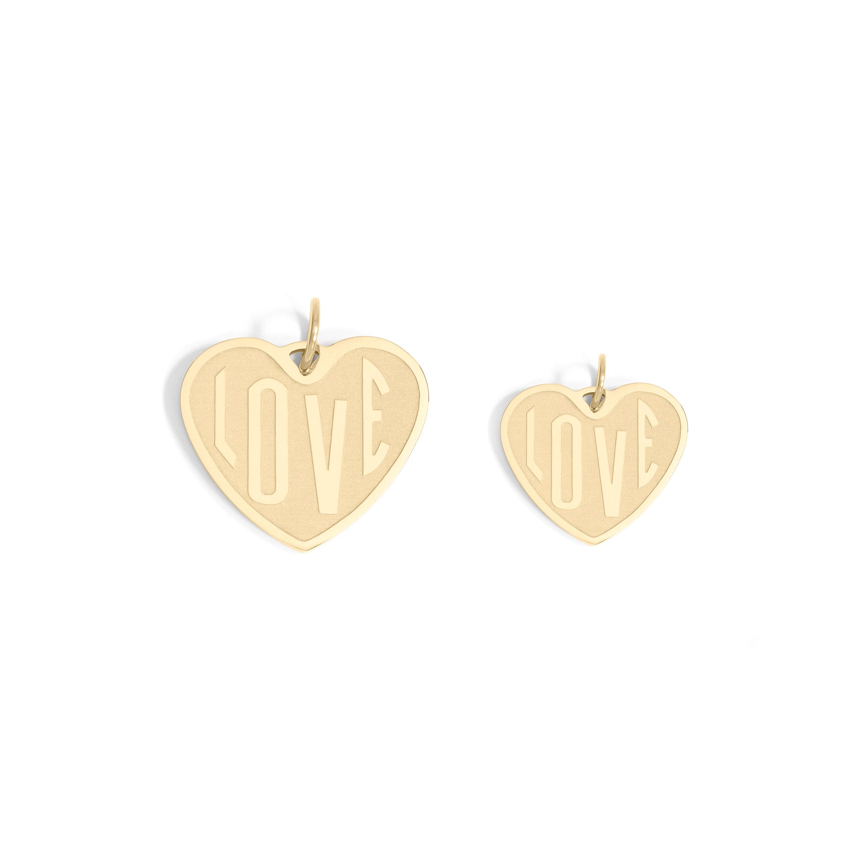 18K Gold PVD Stainless Steel Love Heart Charm / PDL0255、mySite、dreamappss